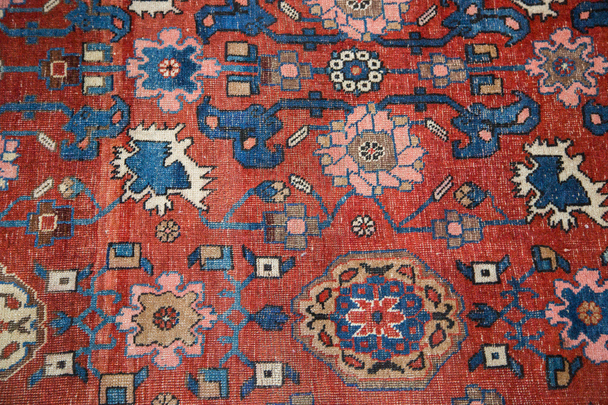 4.5x7 Antique Persian Bijar Area Rug