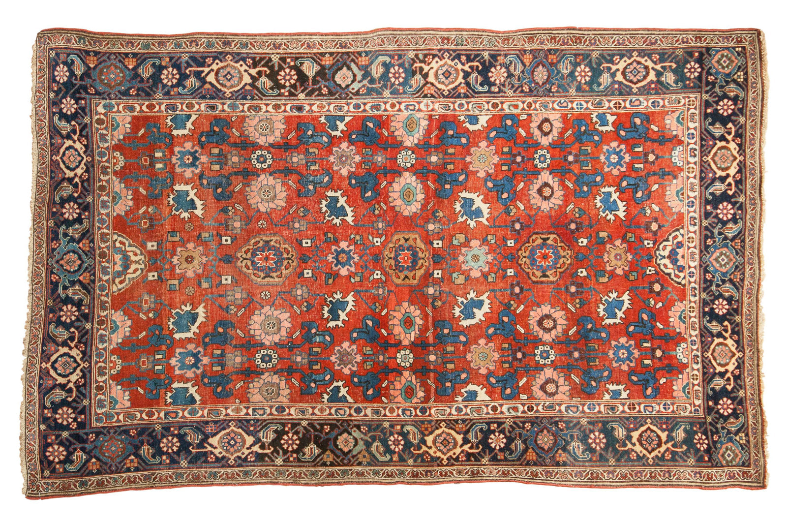 4.5x7 Antique Persian Bijar Area Rug