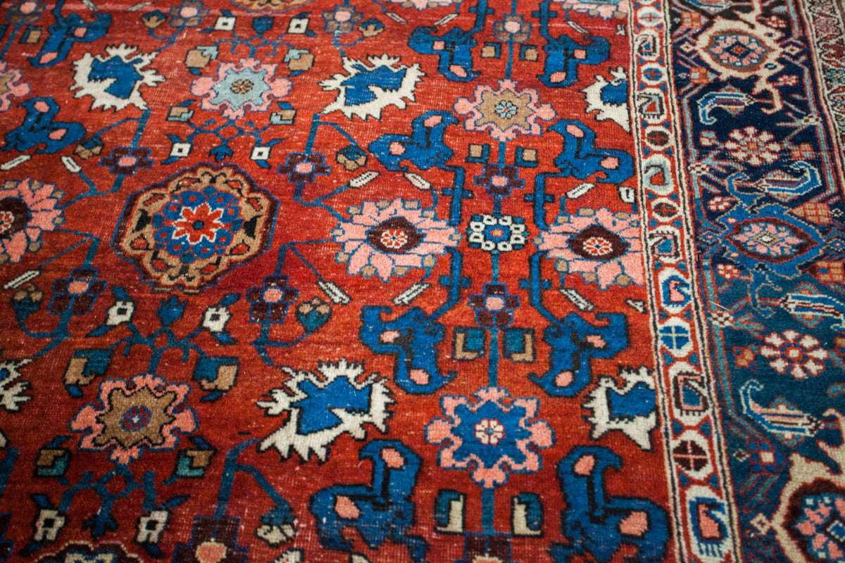 4.5x7 Antique Persian Bijar Area Rug