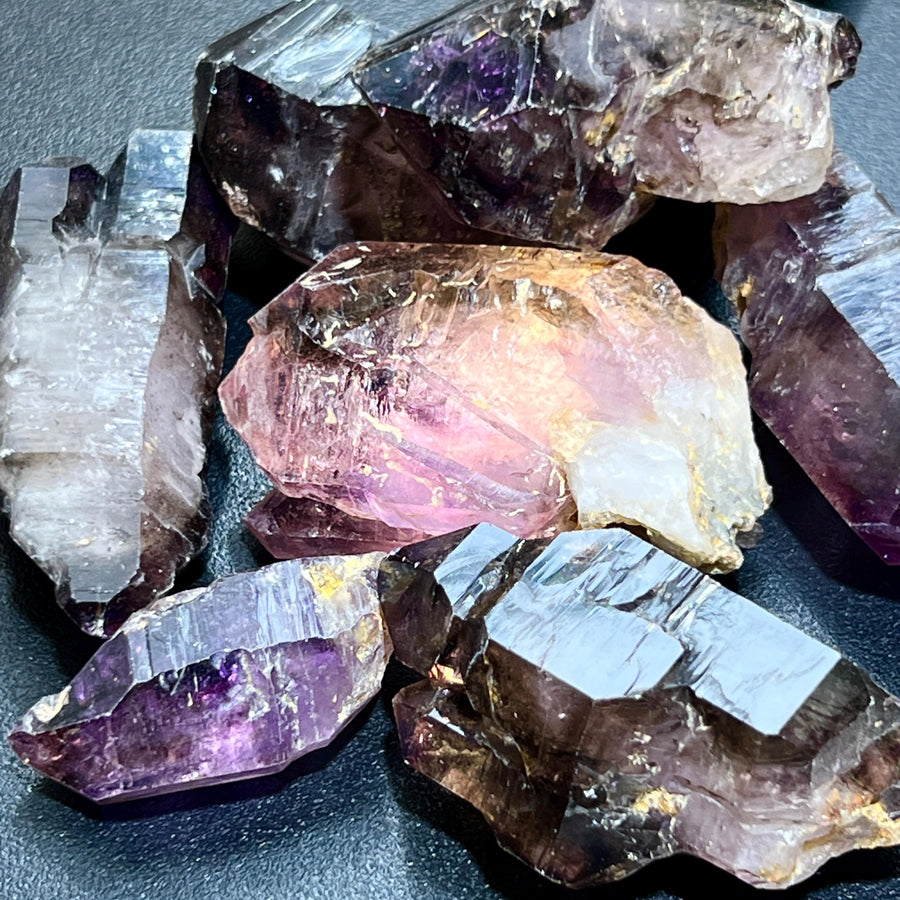 Large Smoky Shangaan Amethyst Points And Scepters From Zimbabwe Raw Crystals