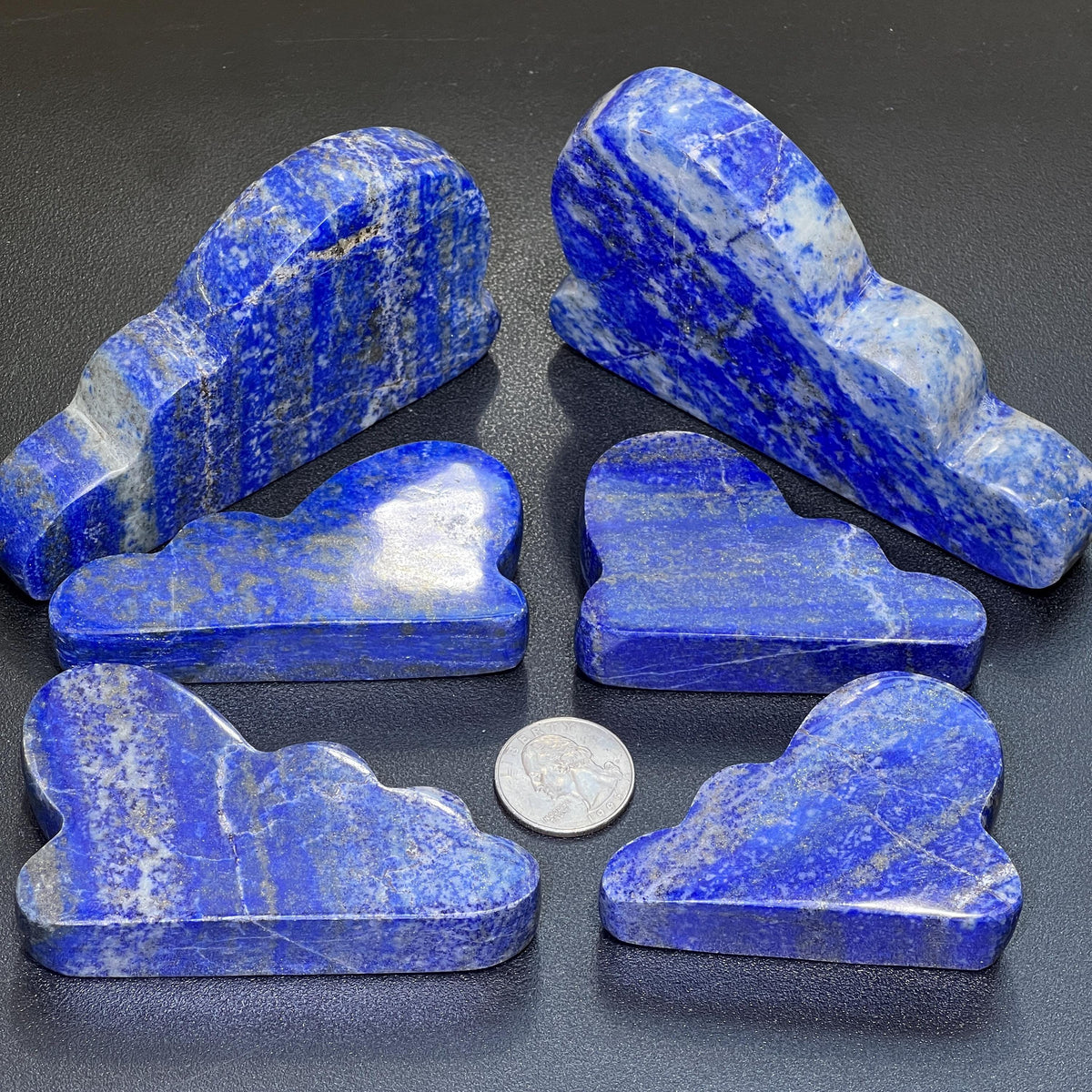 Lapis Lazuli Cloud Shape Carving (Mixed Sizes)