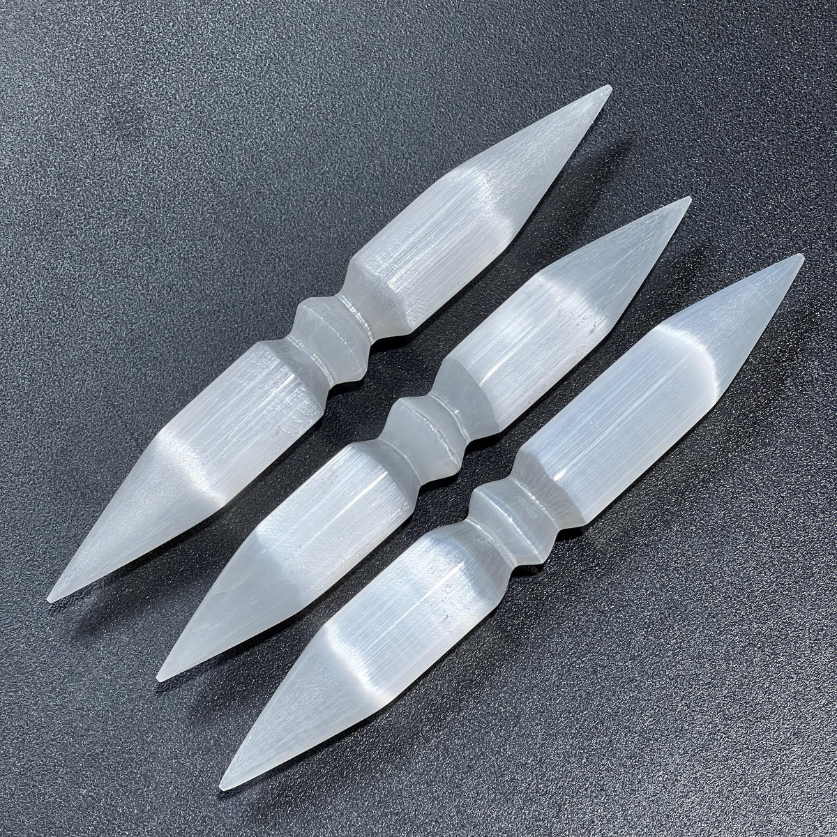Selenite Crystal Wand Double Point Polished Wholesale Carving