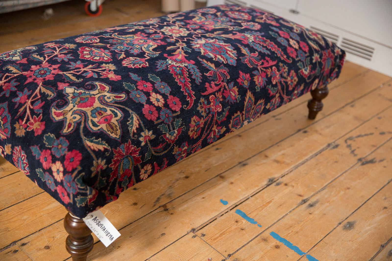 Vintage Persian Rug Ottoman Coffee Table