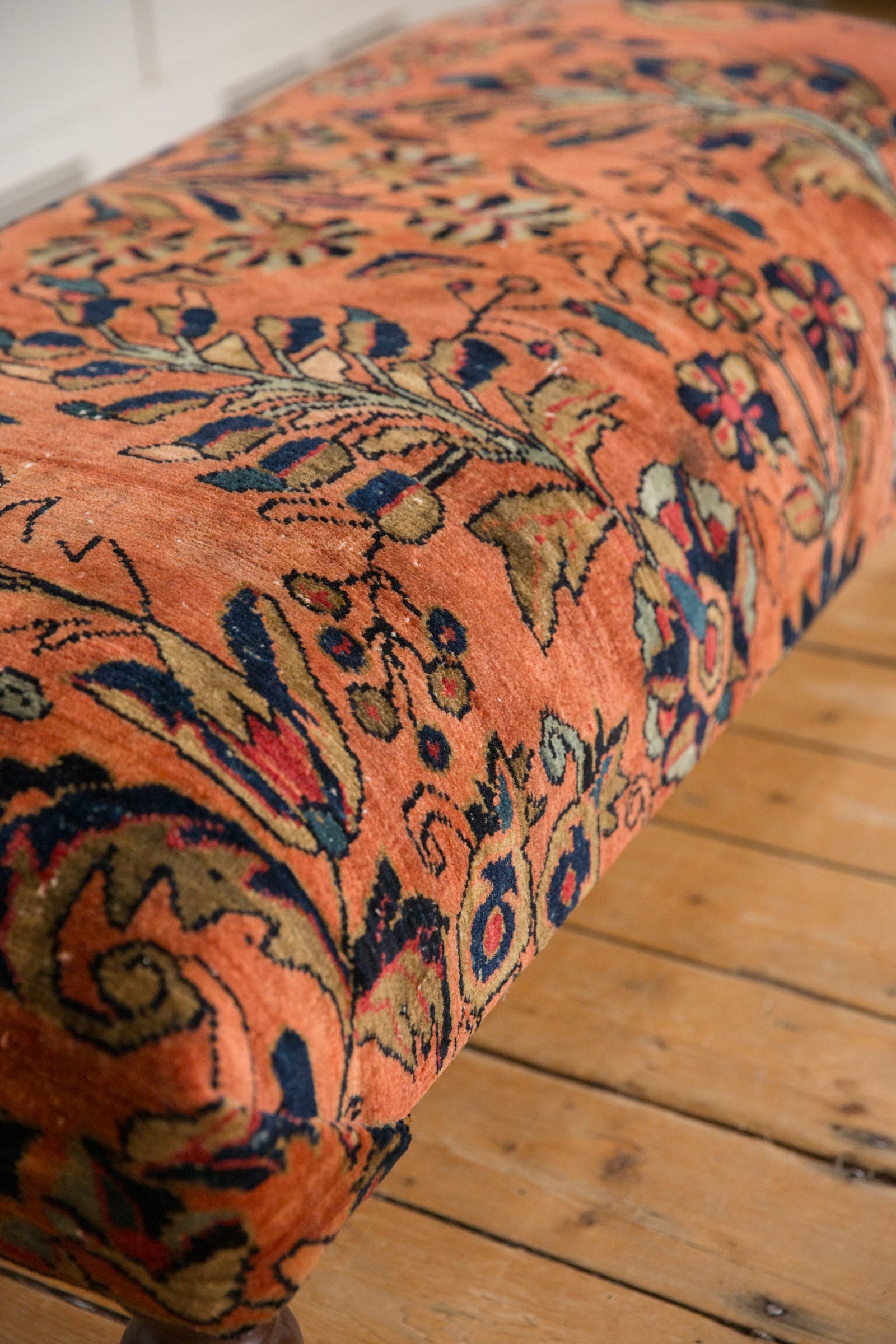 Vintage Persian Rug Ottoman Coffee Table