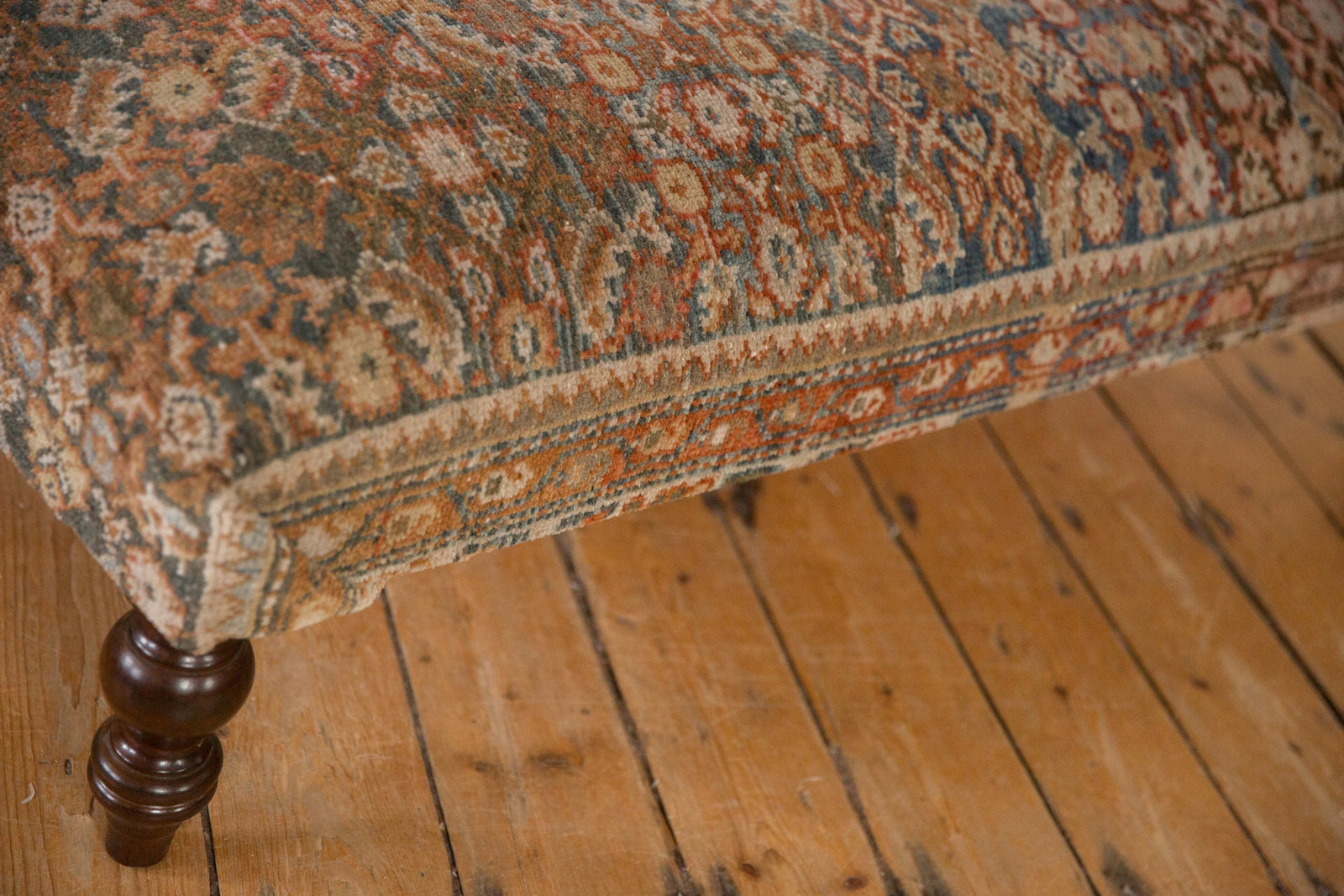 Vintage Persian Rug Ottoman Coffee Table