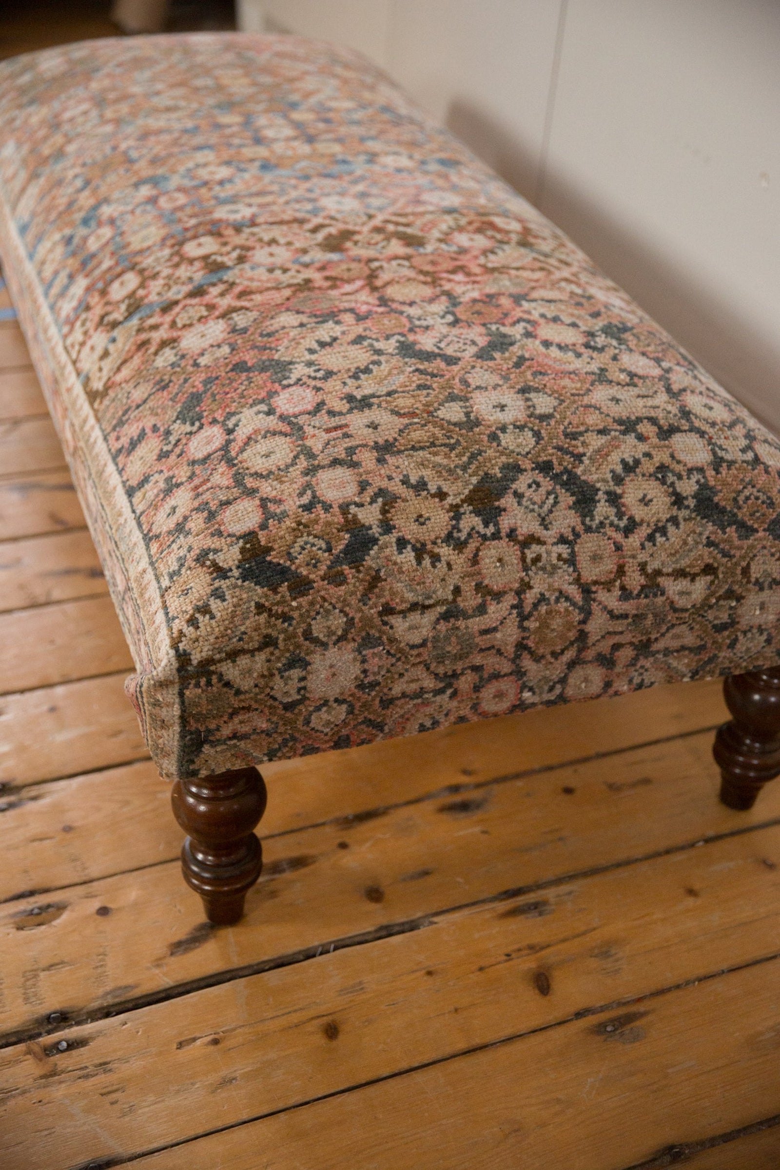 Vintage Persian Rug Ottoman Coffee Table