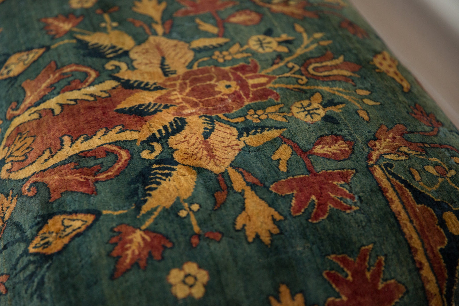 Reclaimed Antique Persian Rug Ottoman Coffee Table