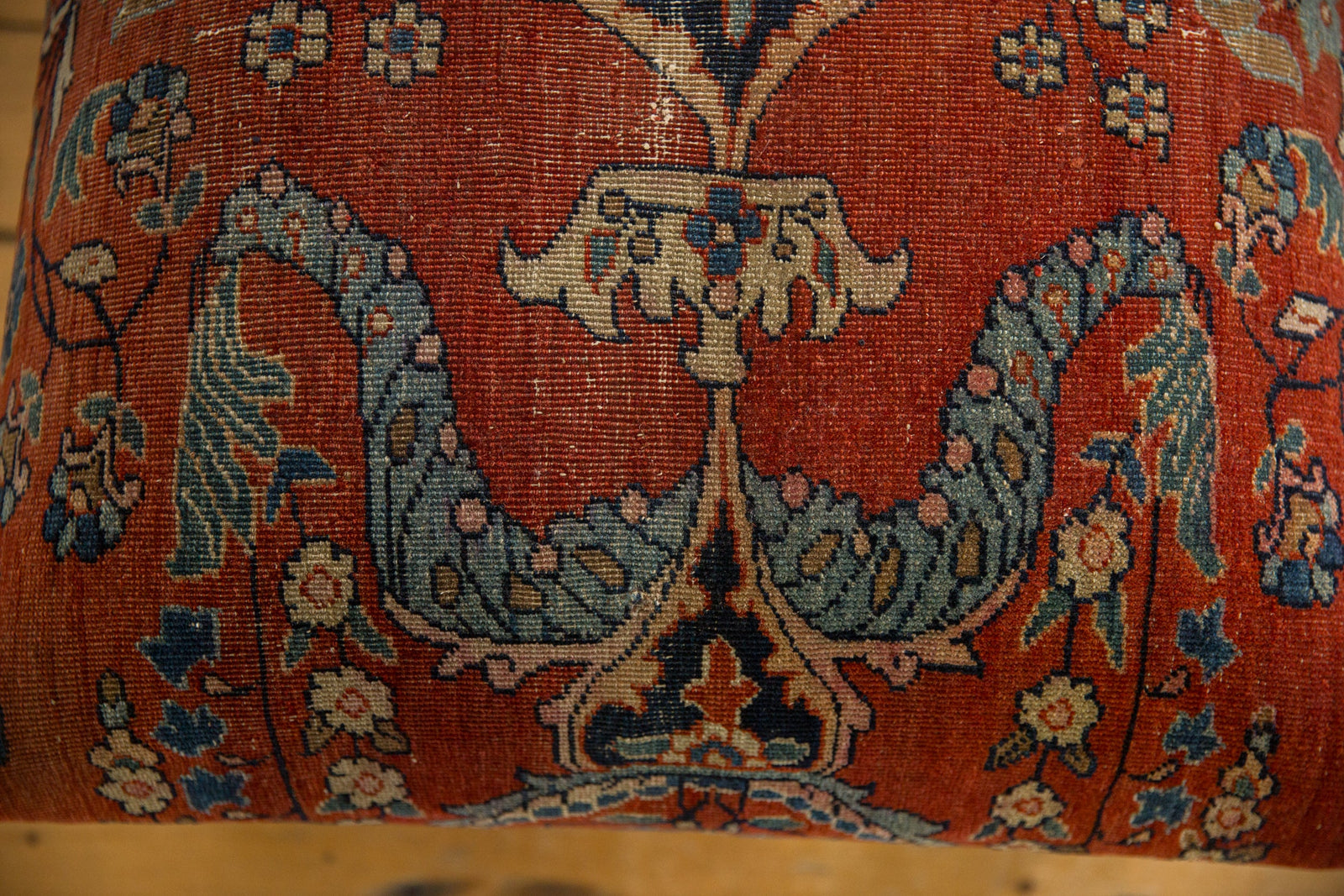Reclaimed Antique Persian Rug Ottoman Coffee Table