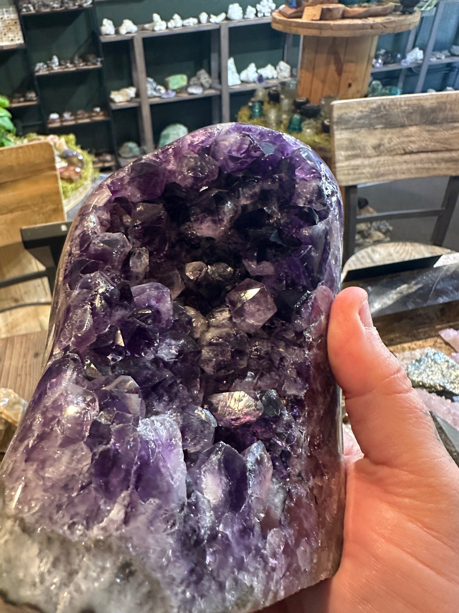 Violet Crown Amethyst Geode | Polished Crystal Display | 89.4 oz — image 4