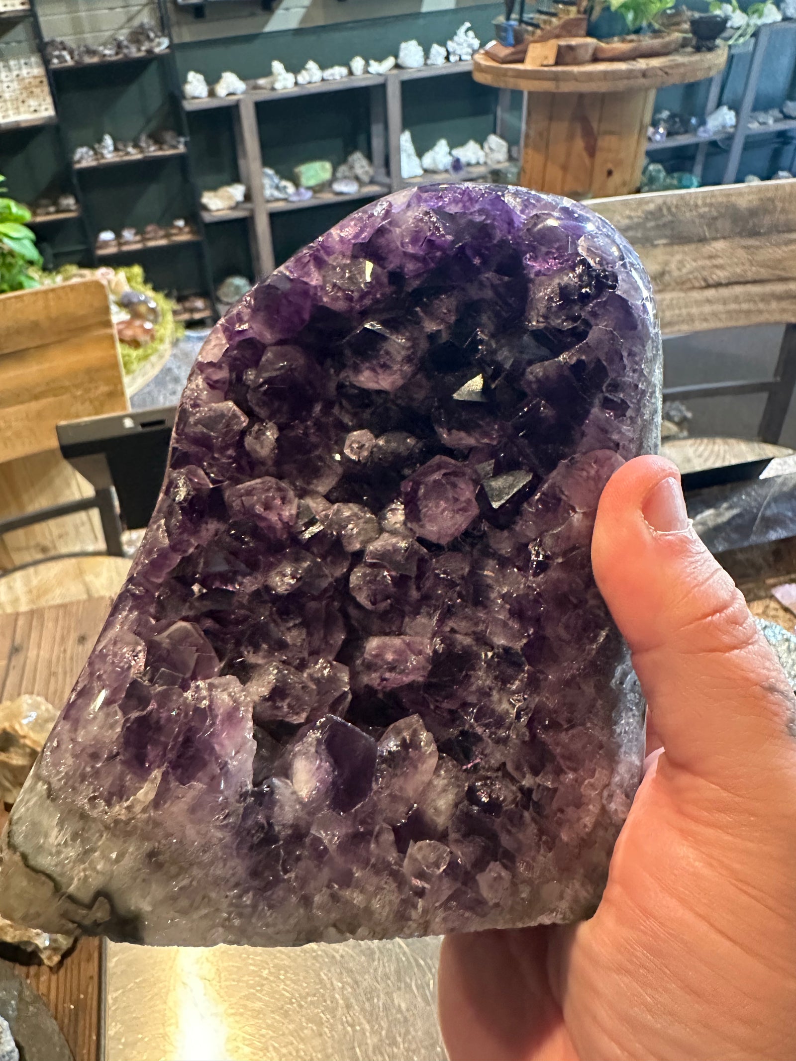Violet Crown Amethyst Geode | Polished Crystal Display | 89.4 oz — image 3