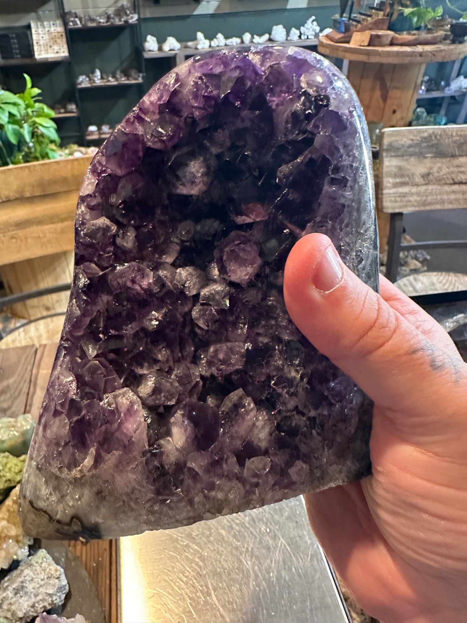 Violet Crown Amethyst Geode | Polished Crystal Display | 89.4 oz — image 2