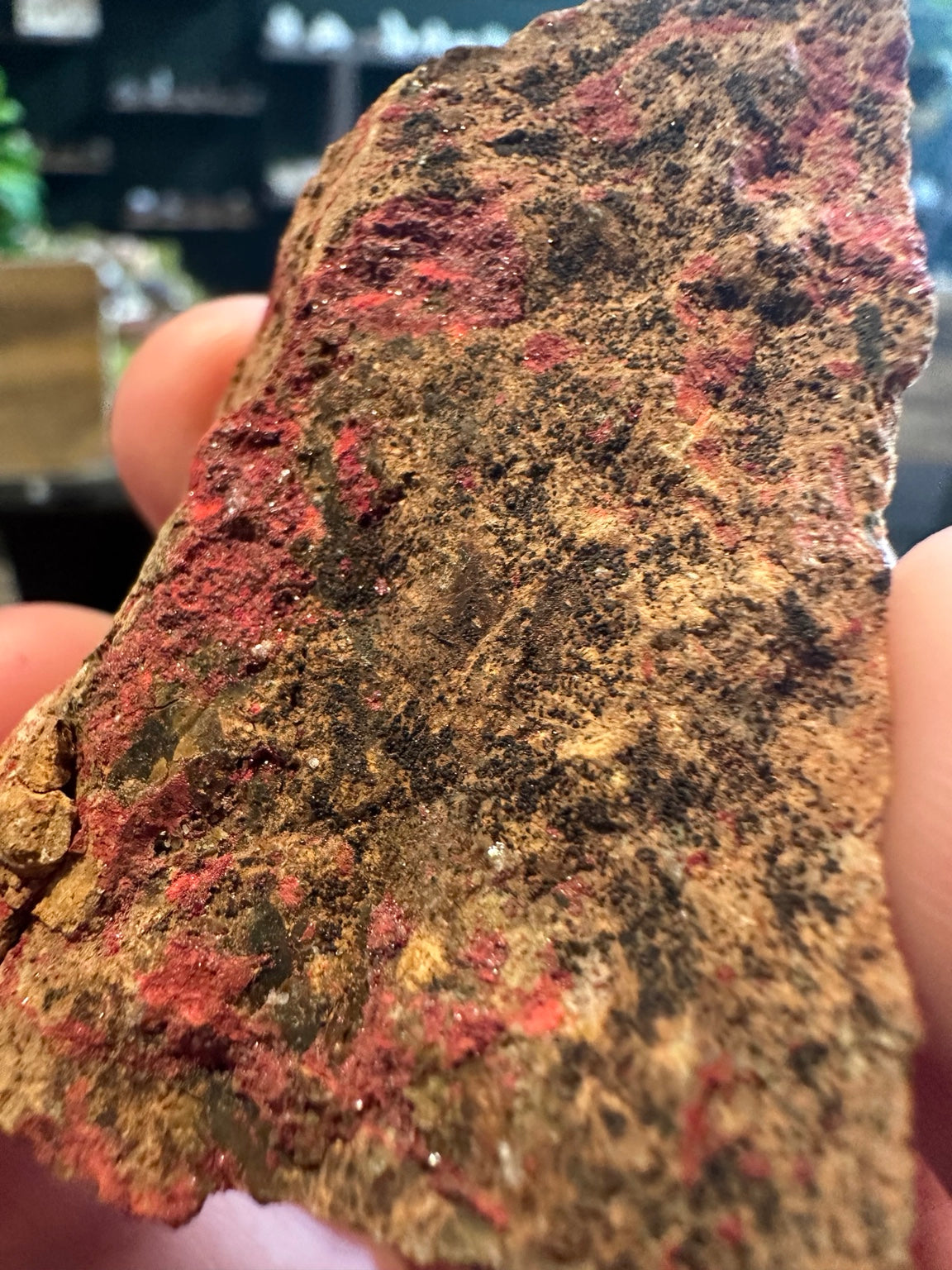 Nevada cinnabar specimen close view