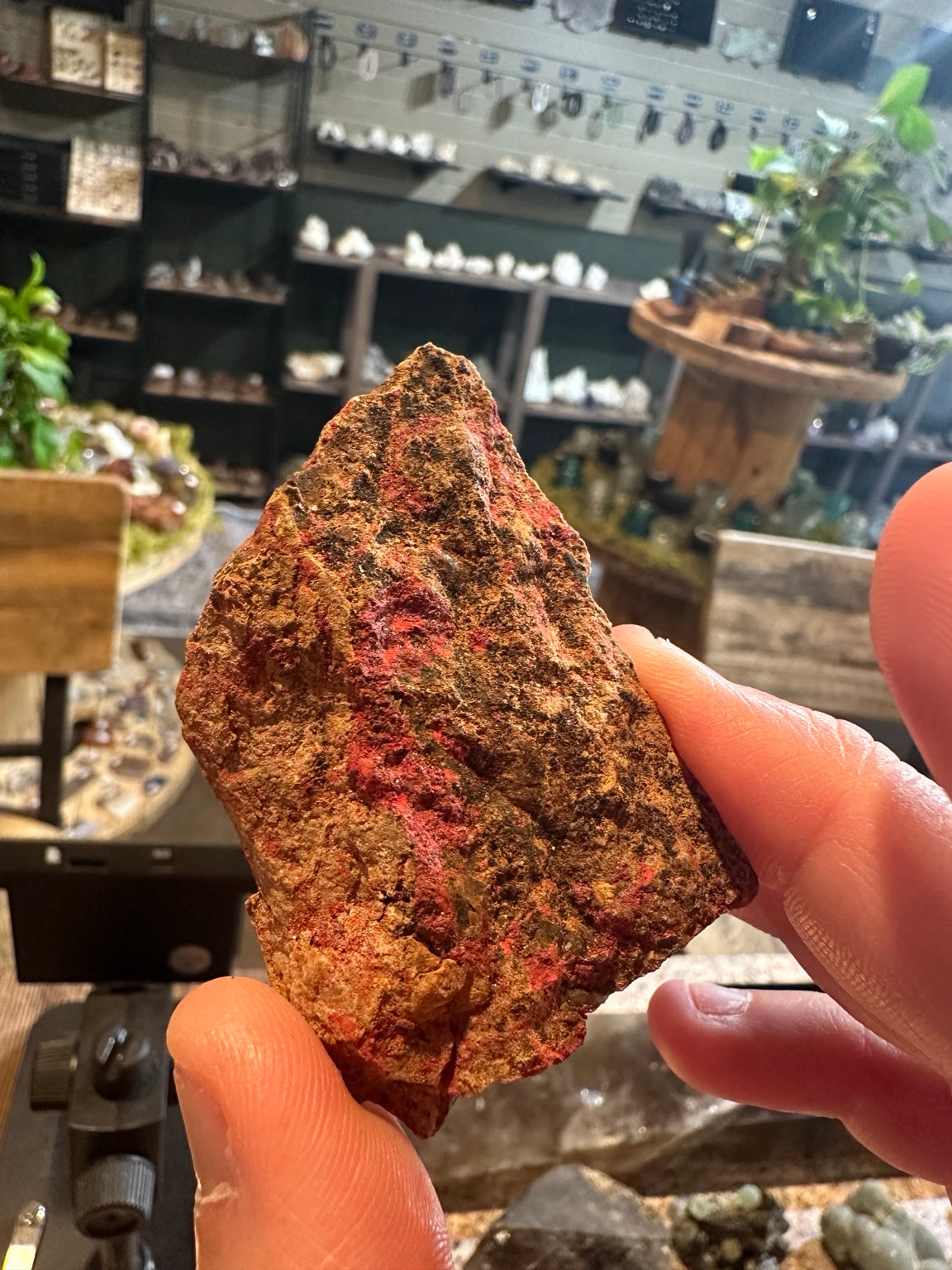 Nevada cinnabar specimen front view