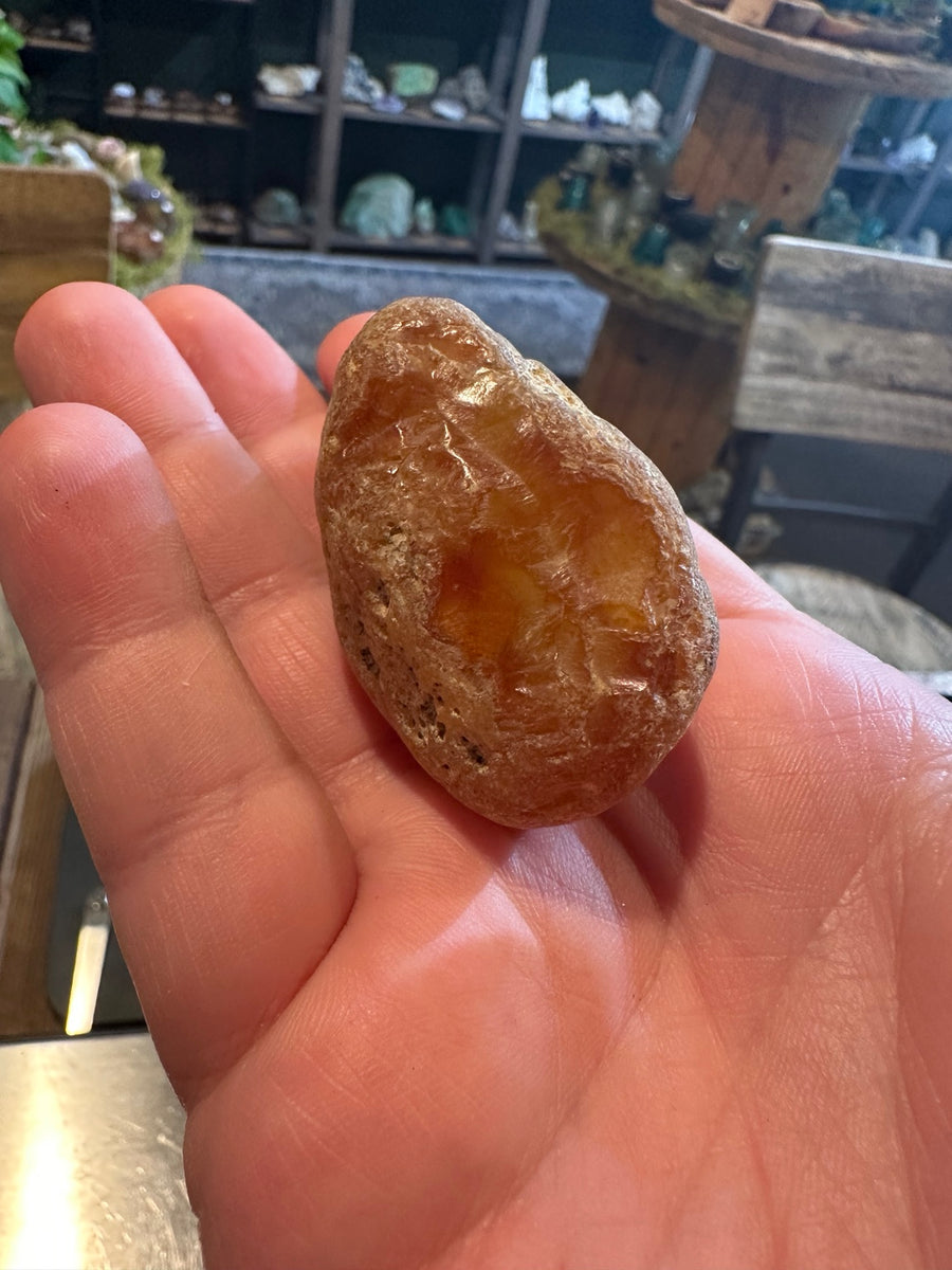 Honey chalcedony nodule from Nevada, 3.6 oz — front view