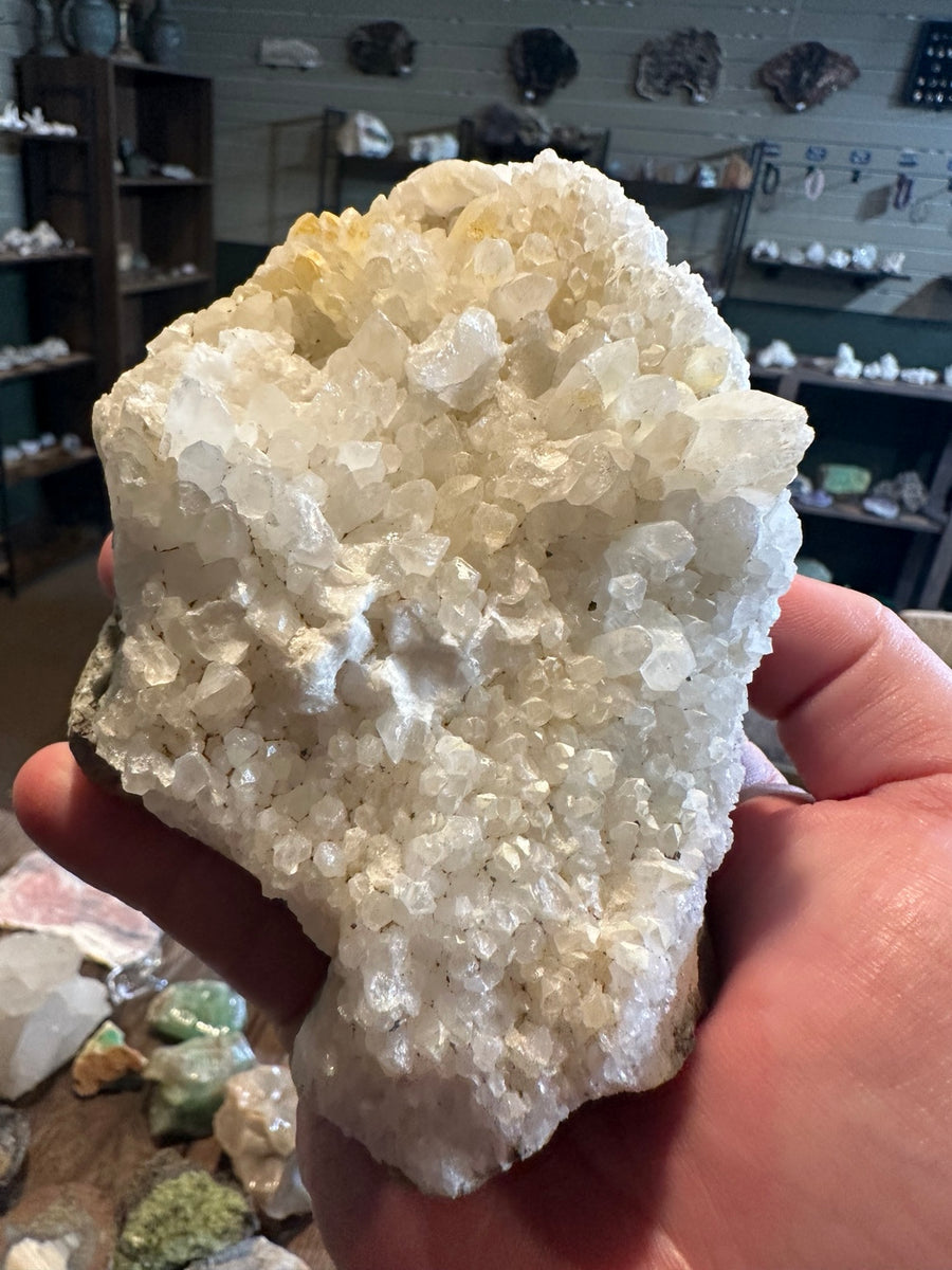 Calcite crystal cluster from Virginia City, Nevada, 33.2 oz — view 1