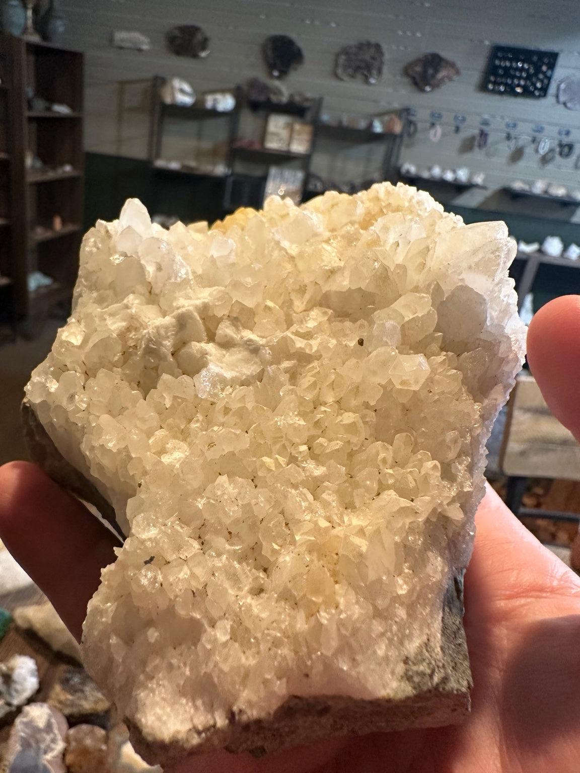 Calcite crystal cluster from Virginia City, Nevada, 33.2 oz — view 3
