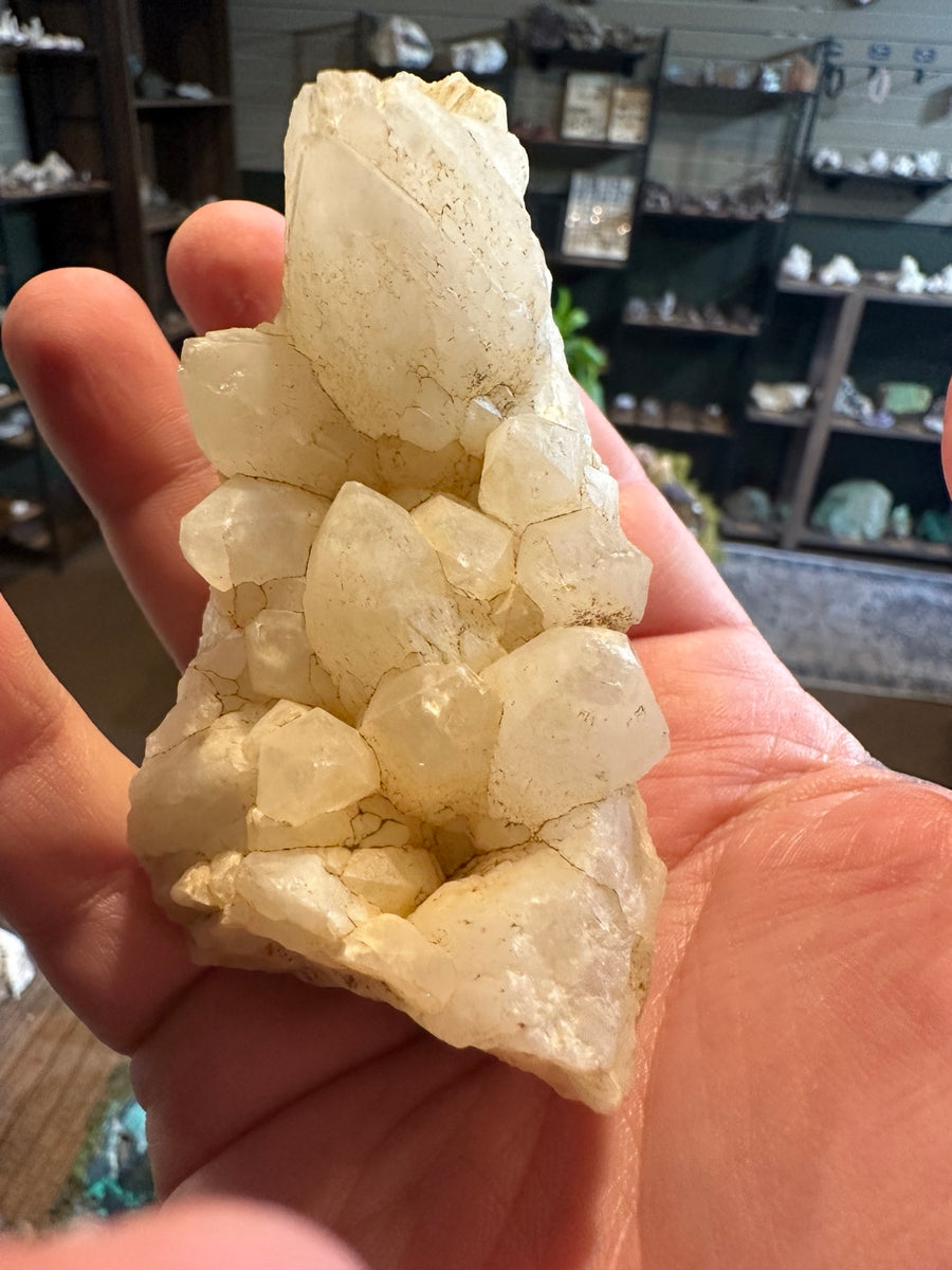 Calcite crystal cluster from Virginia City, Nevada – view 1