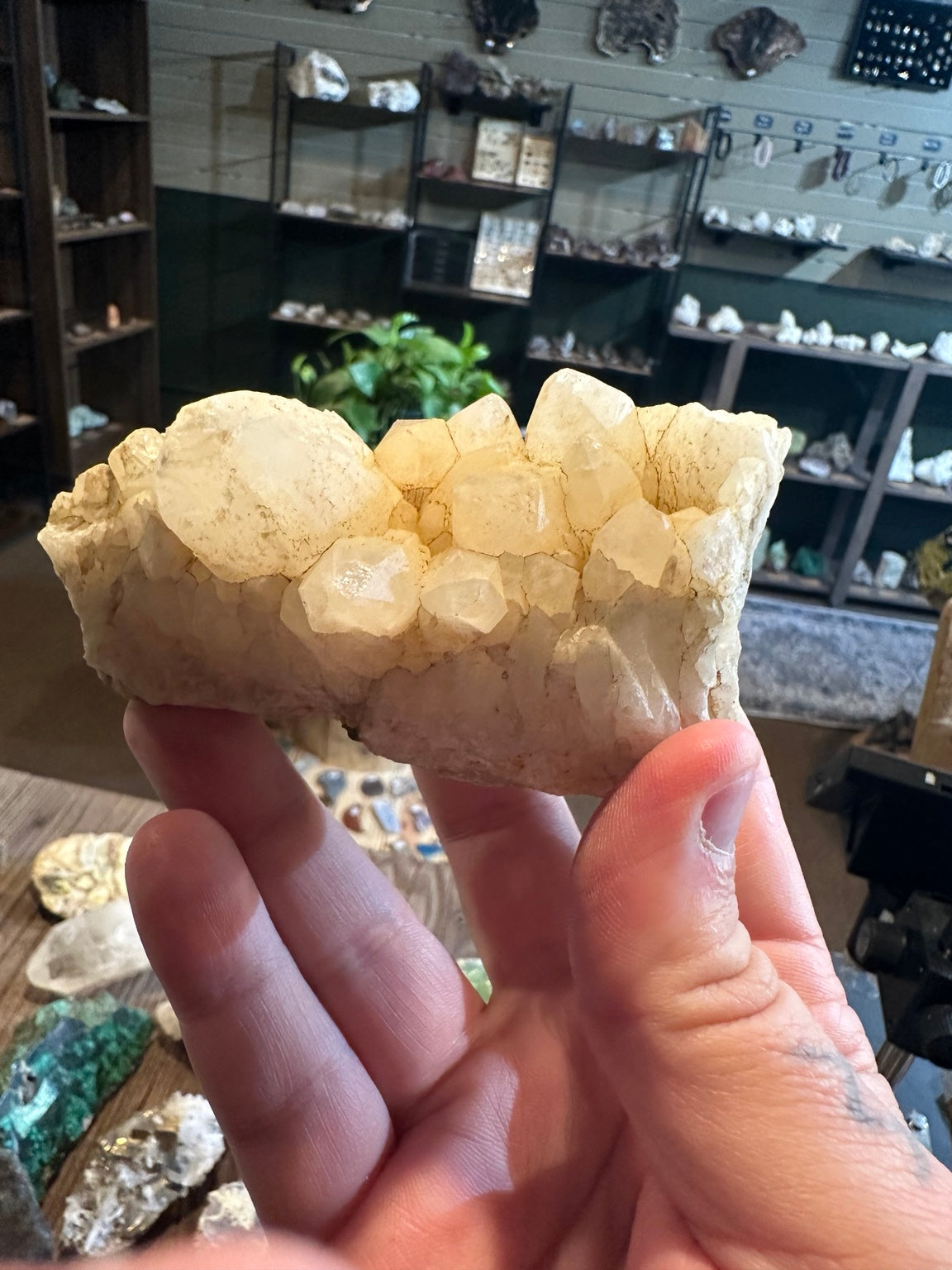 Calcite crystal cluster from Virginia City, Nevada – view 3