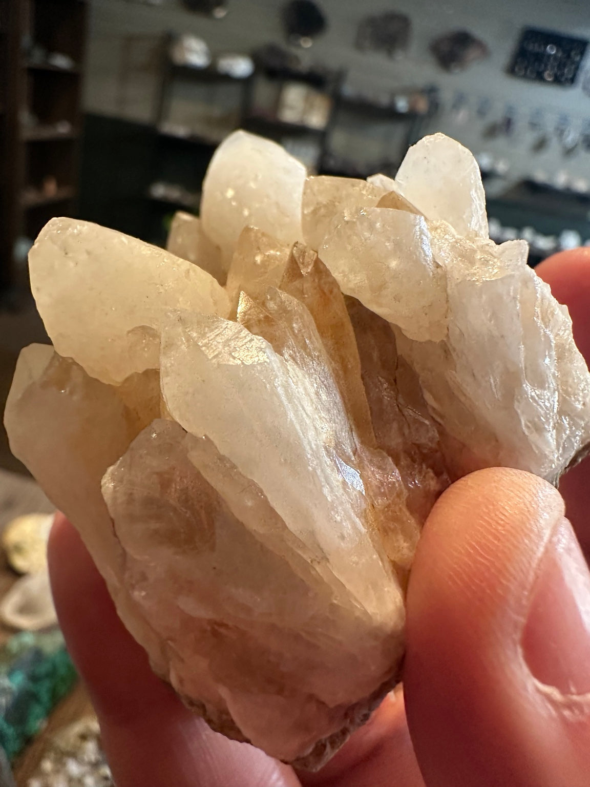 Calcite crystal cluster from Virginia City, Nevada – view 2