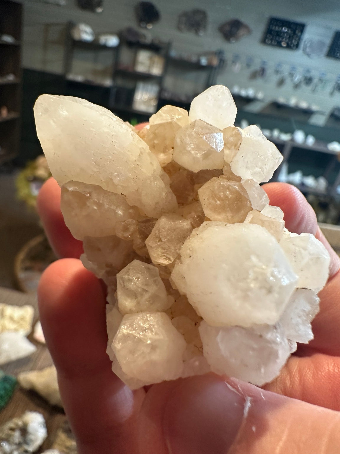 Calcite crystal cluster from Virginia City, Nevada – view 5