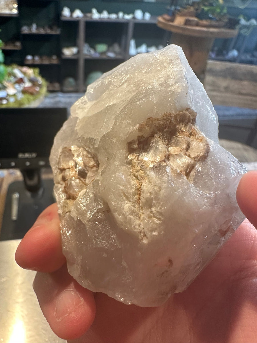 Natural green tourmaline in quartz from San Diego County, California, 357 g — view 1