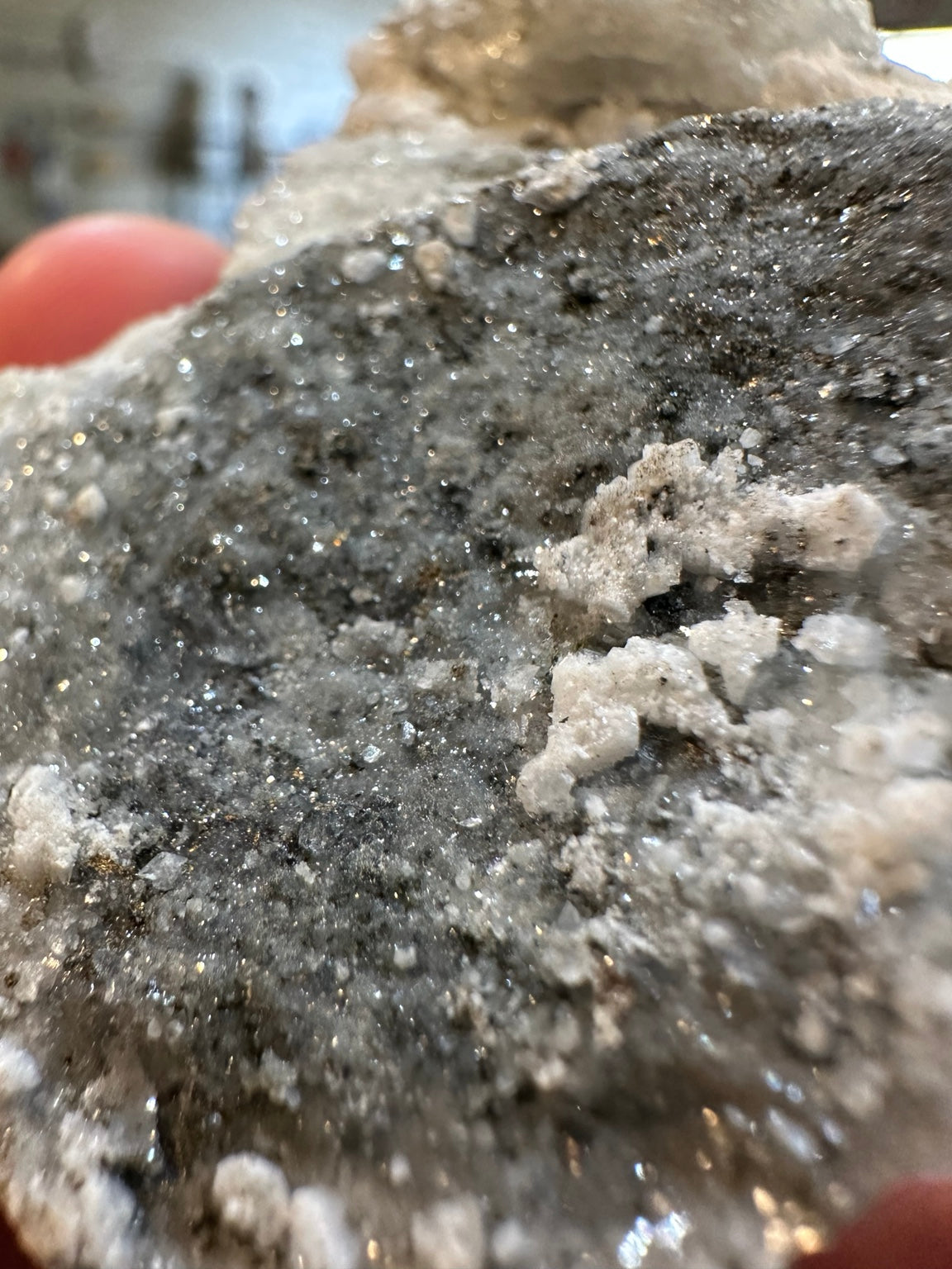 Nevada quartz calcite cluster 6.1 oz drusy matrix macro