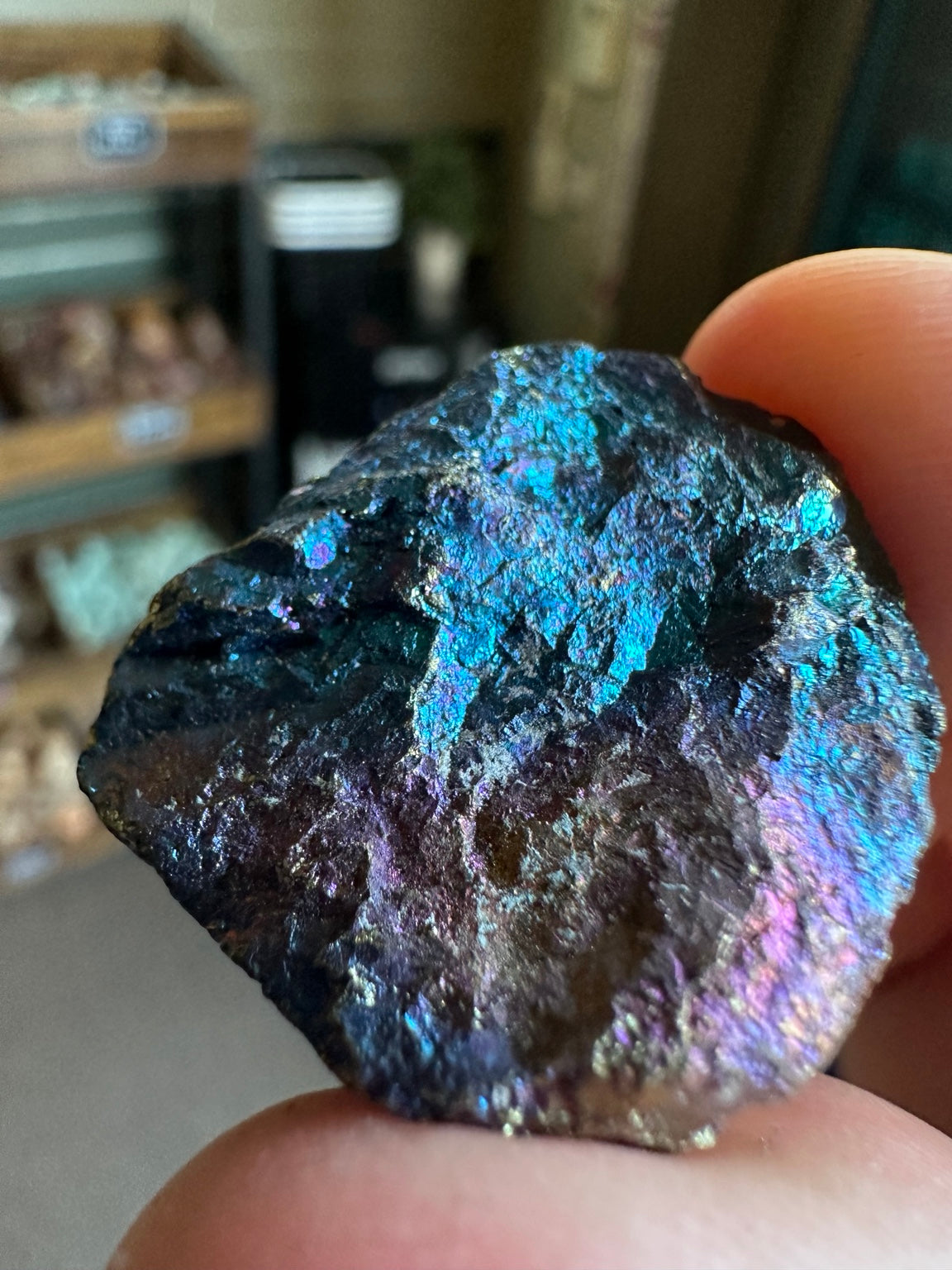 Peacock ore Mexico approximately 1 oz blue turquoise purple metallic specimen