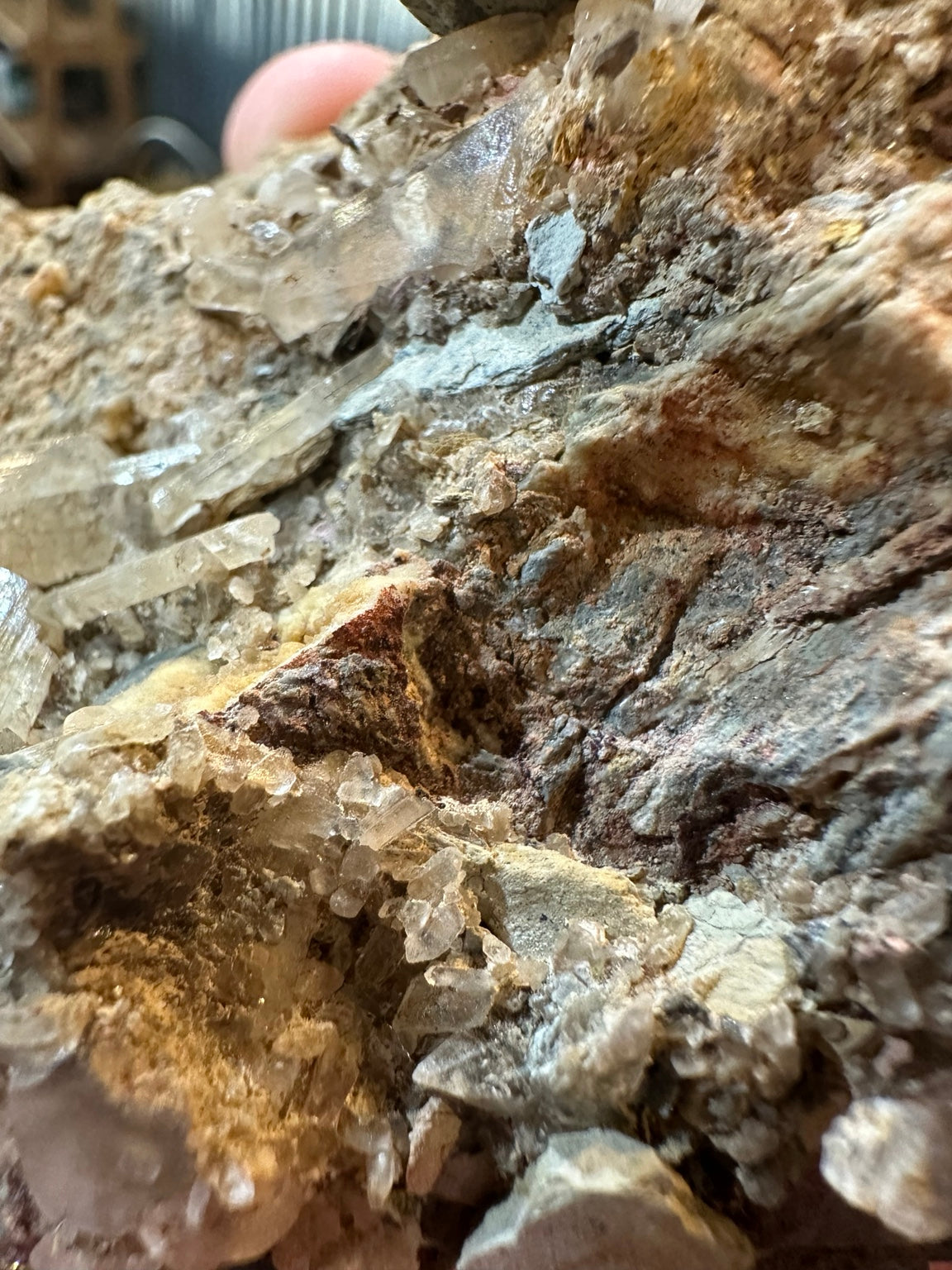 Nevada natural translucent crystal cluster on matrix 12.4 ounces, view 4