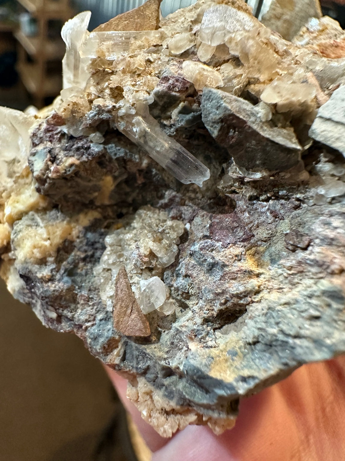 Nevada natural translucent crystal cluster on matrix 12.4 ounces, view 5