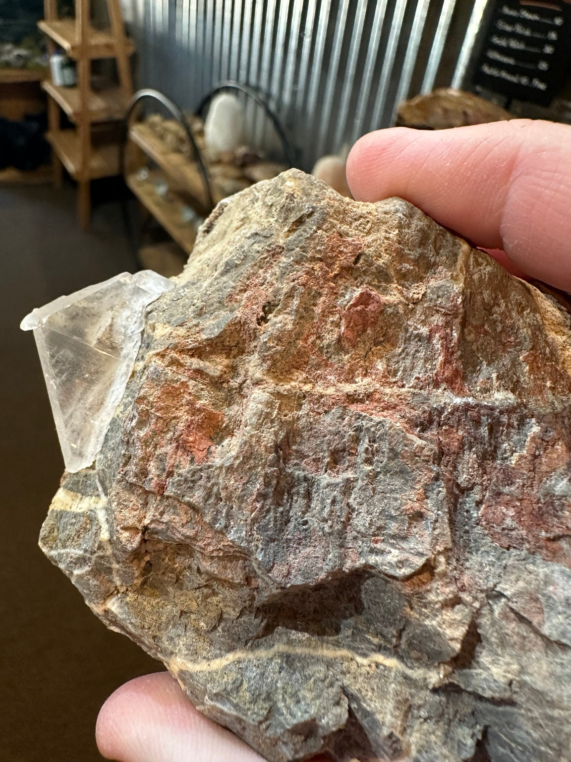 Nevada natural translucent crystal cluster on matrix 12.4 ounces, view 6