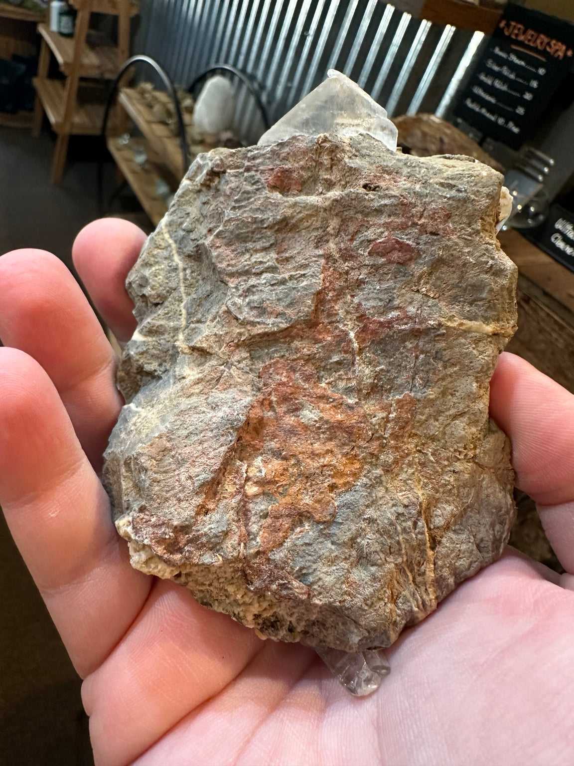 Nevada natural translucent crystal cluster on matrix 12.4 ounces, view 7