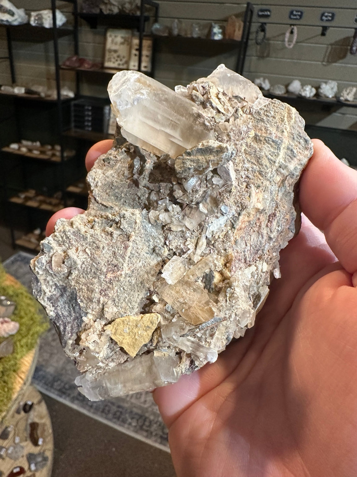 Nevada natural translucent crystal cluster on matrix 12.4 ounces, view 8