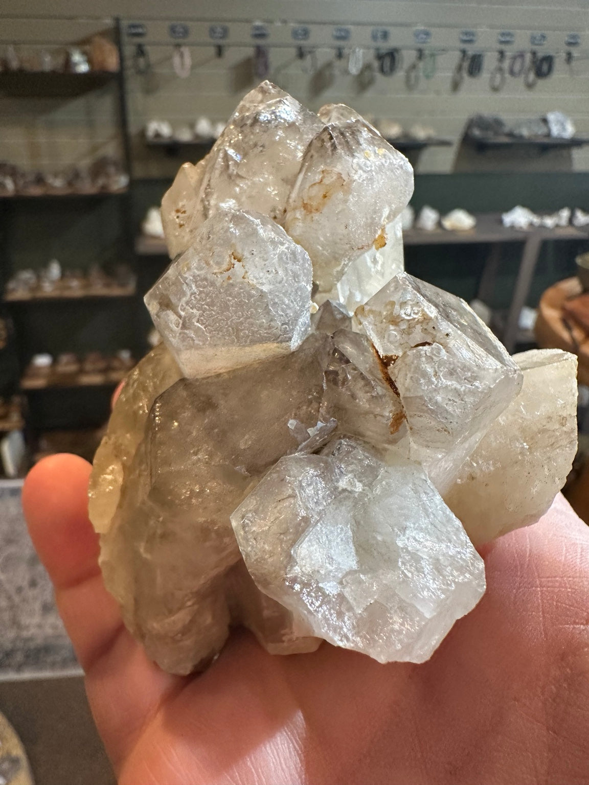 Detail of quartz crystal terminations