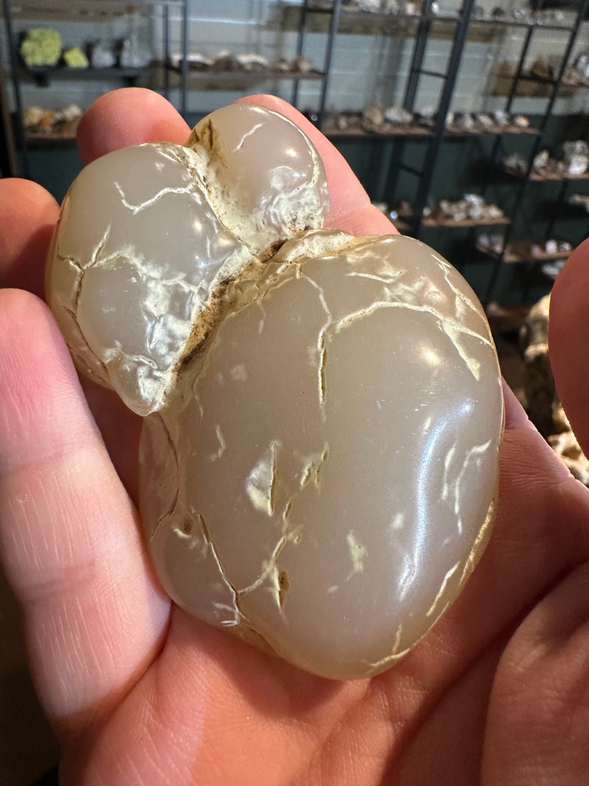 Nevada polished botryoidal chalcedony 2.3 ounces, natural specimen view 3