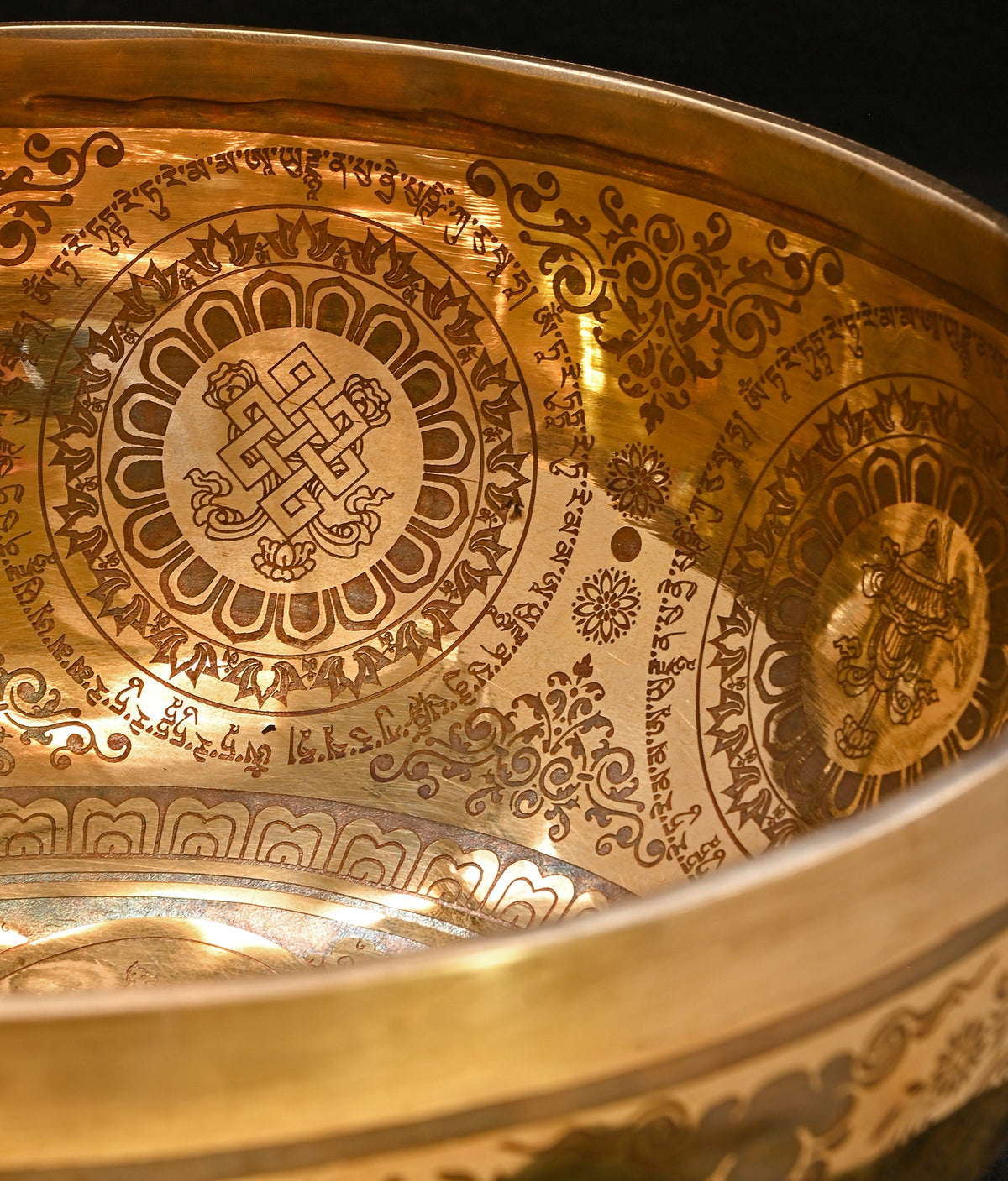 New Etched Jambati White Tara Singing Bowl A2 112Hz 11" N16075