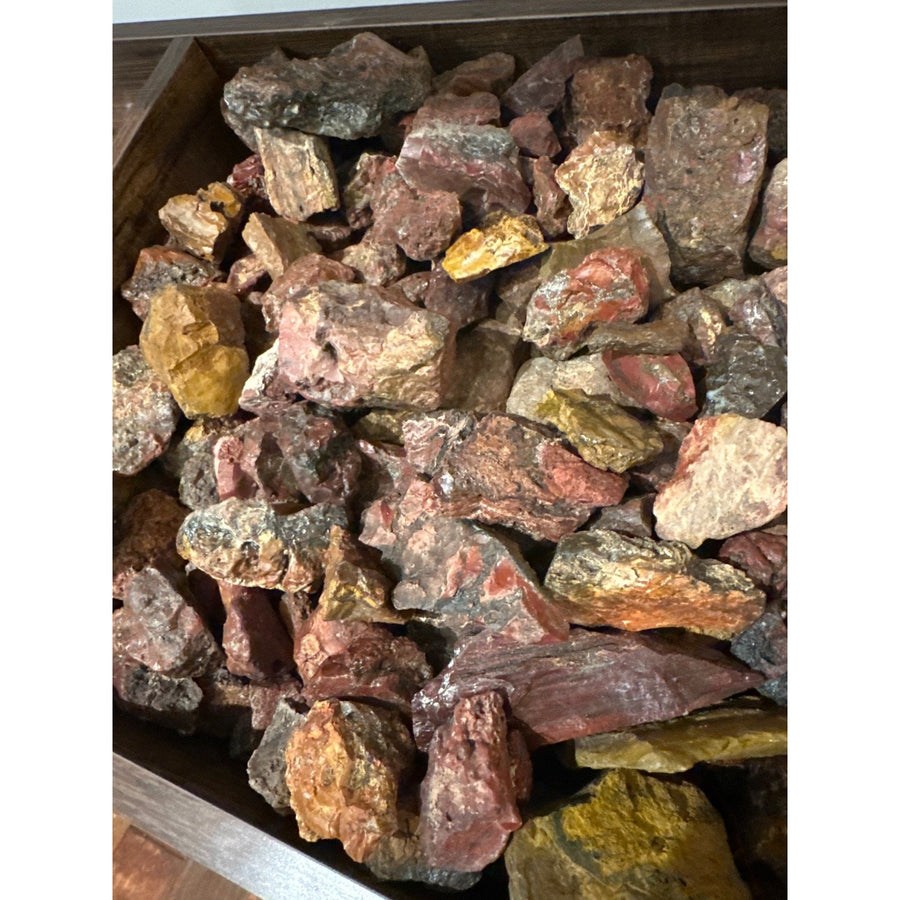 Bulk Red Jasper Rough Stone 1 lb – Select Lapidary Rock – Tumbling (5-9 Peices)