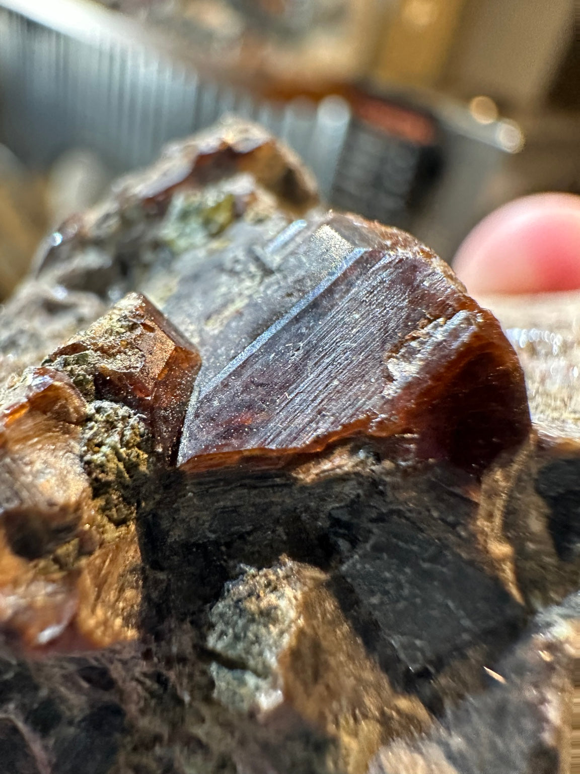 Almandine garnet crystals in natural matrix from the Ely area of Nevada