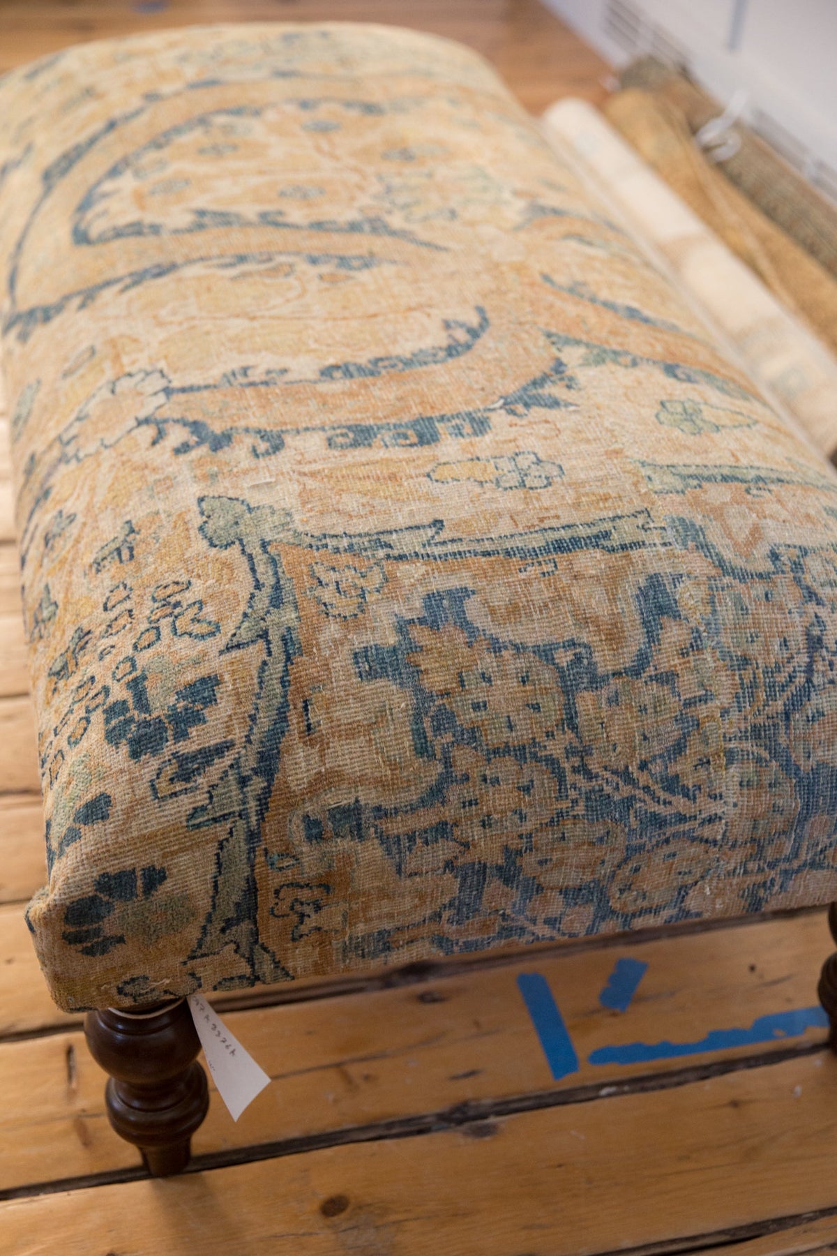 Vintage Persian Rug Ottoman Coffee Table