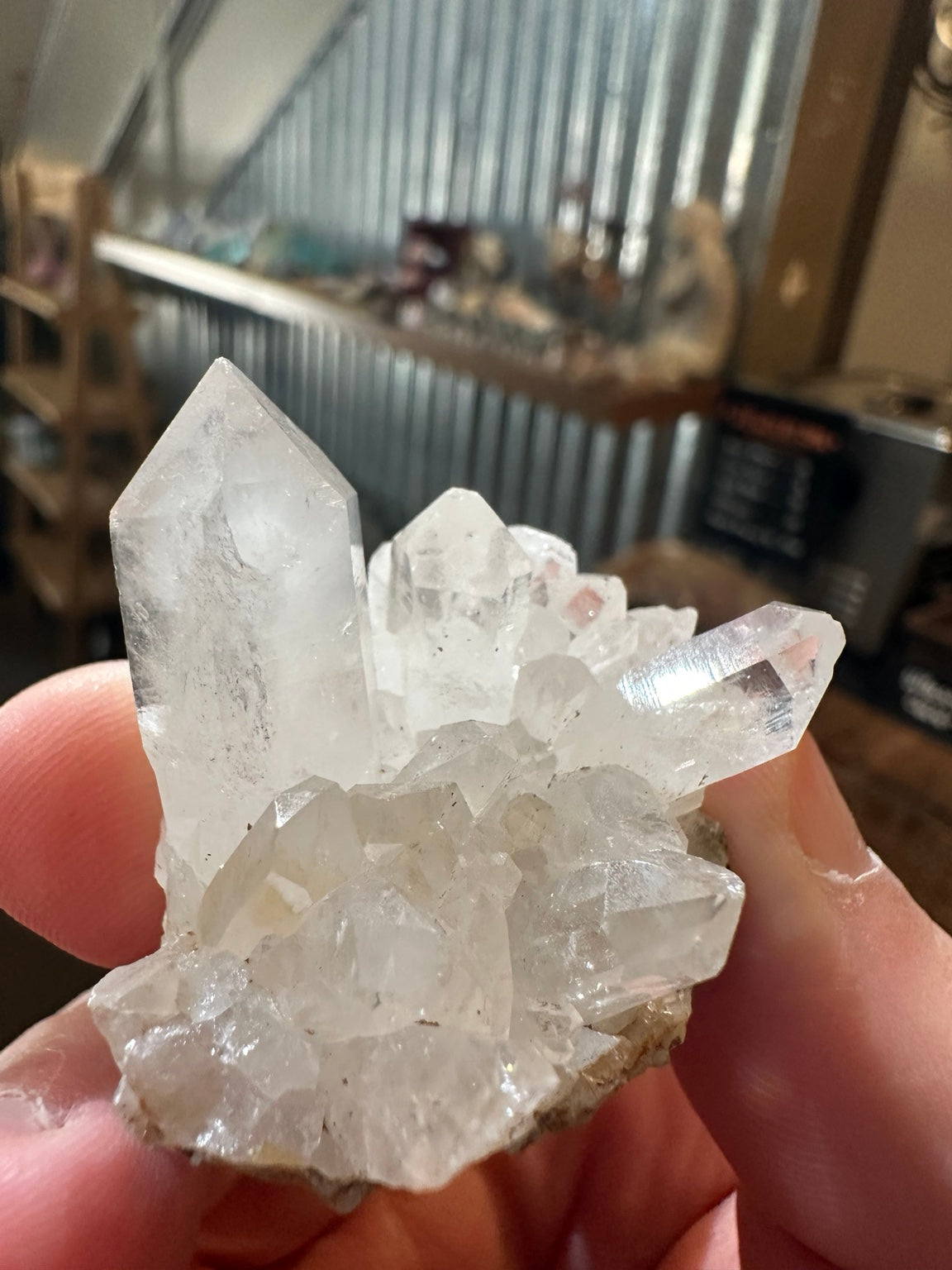 One-of-a-kind clear quartz crystal cluster, exact specimen