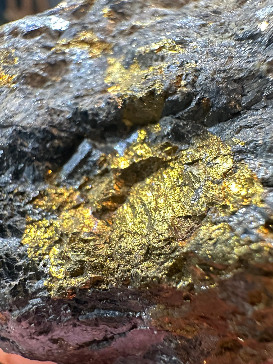 Chalcopyrite-rich mineral matrix specimen, 32.6 oz — view 3