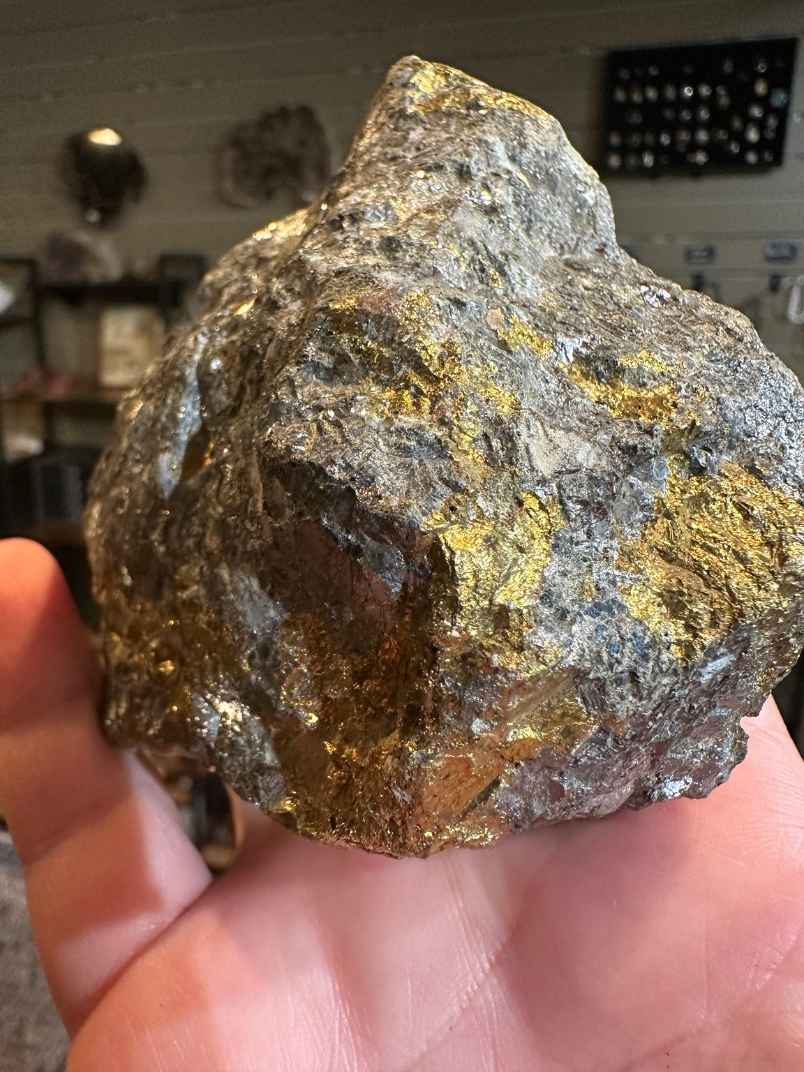 Chalcopyrite-rich mineral matrix specimen, 32.6 oz — view 6