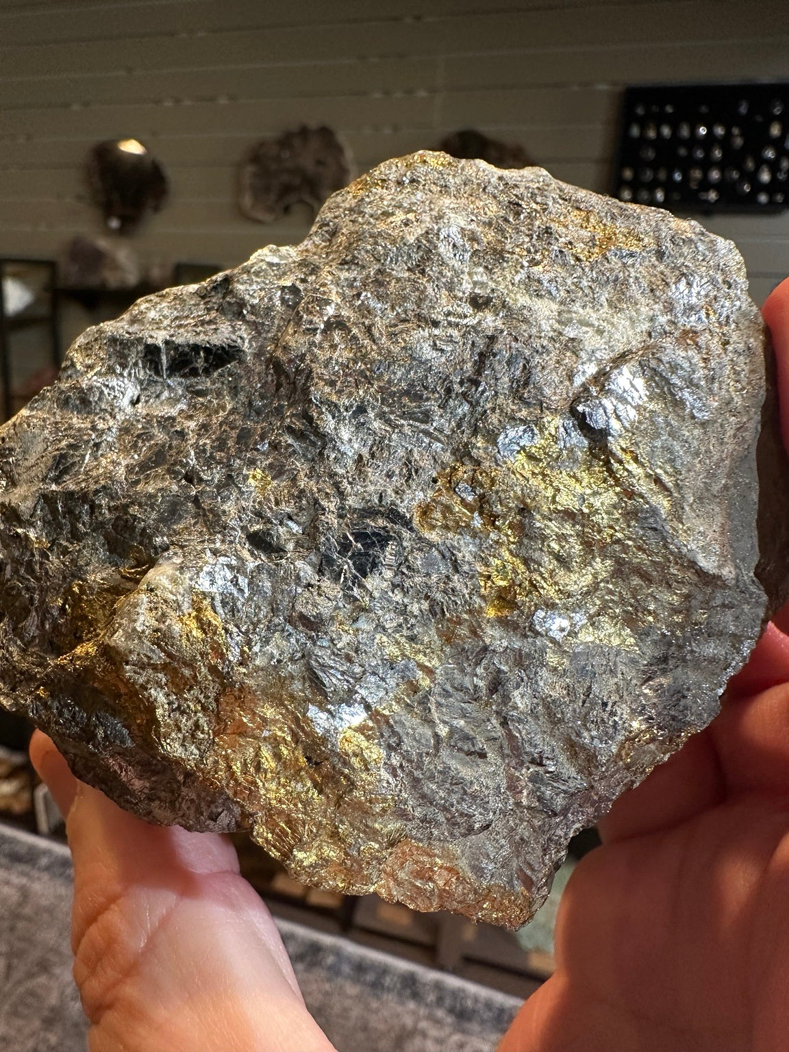 Chalcopyrite-rich mineral matrix specimen, 32.6 oz — view 7