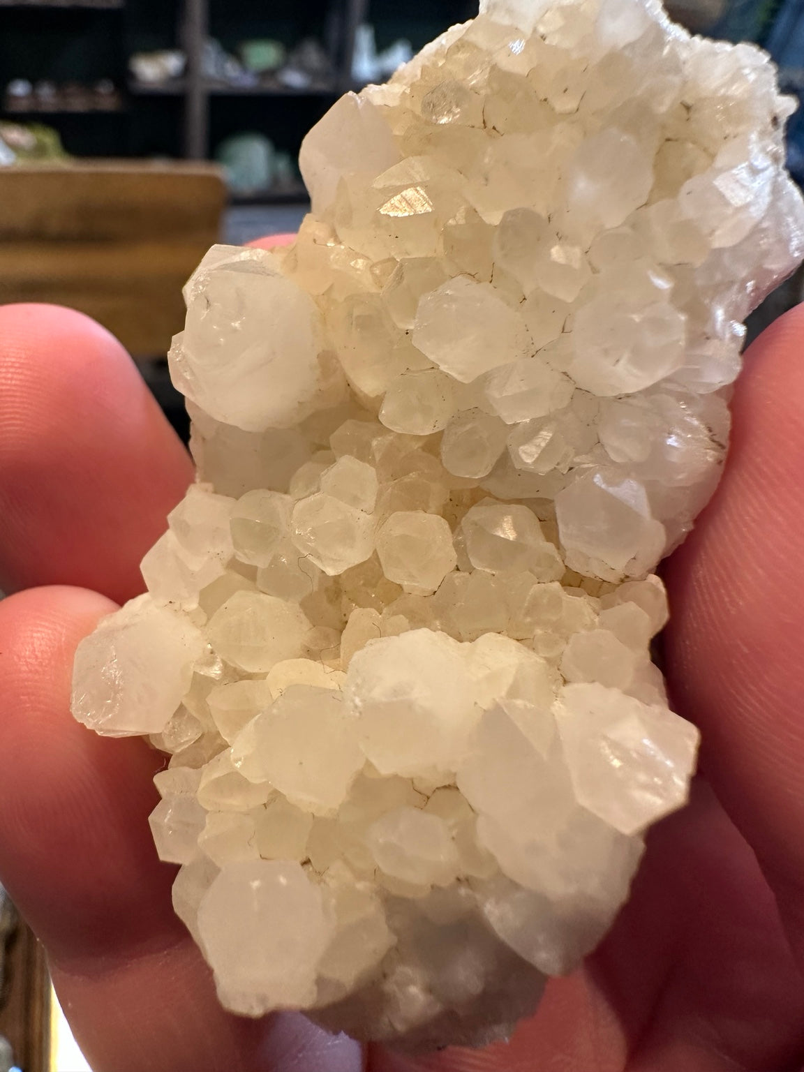 Comstock Lode calcite and quartz crystal cluster from Virginia City Nevada, 4 oz, dense crystal face