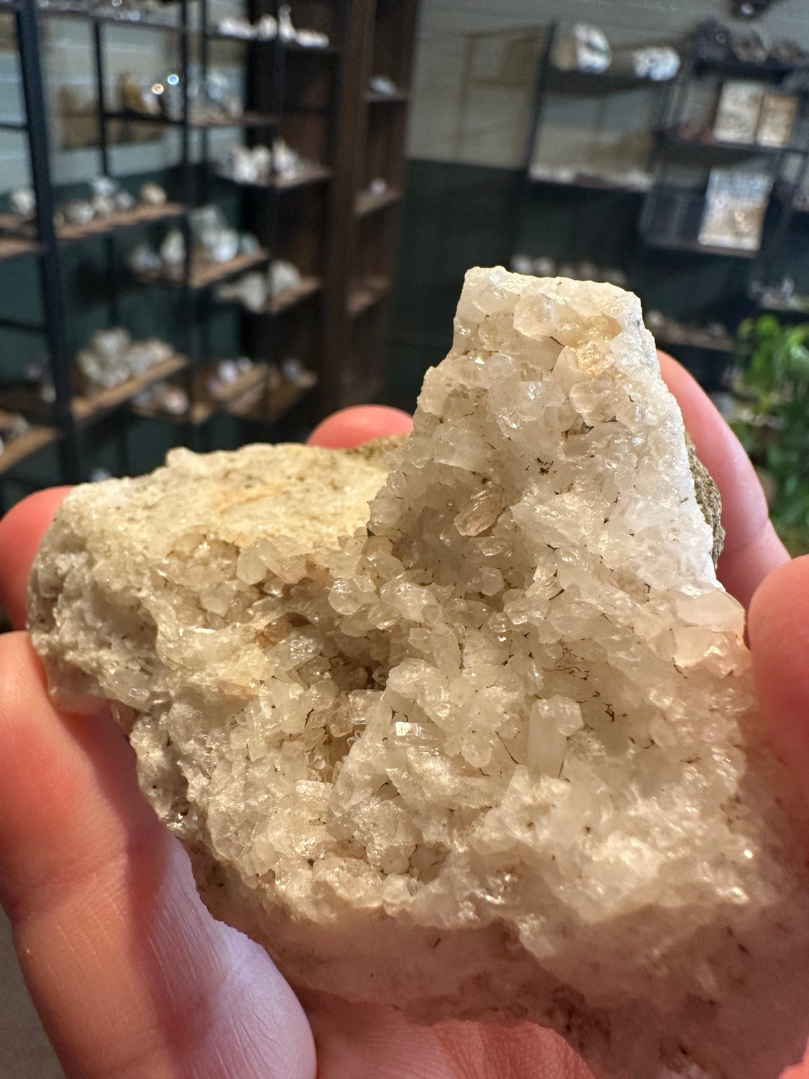 Comstock Lode calcite and quartz crystal specimen from Virginia City Nevada, 5.7 oz, front view