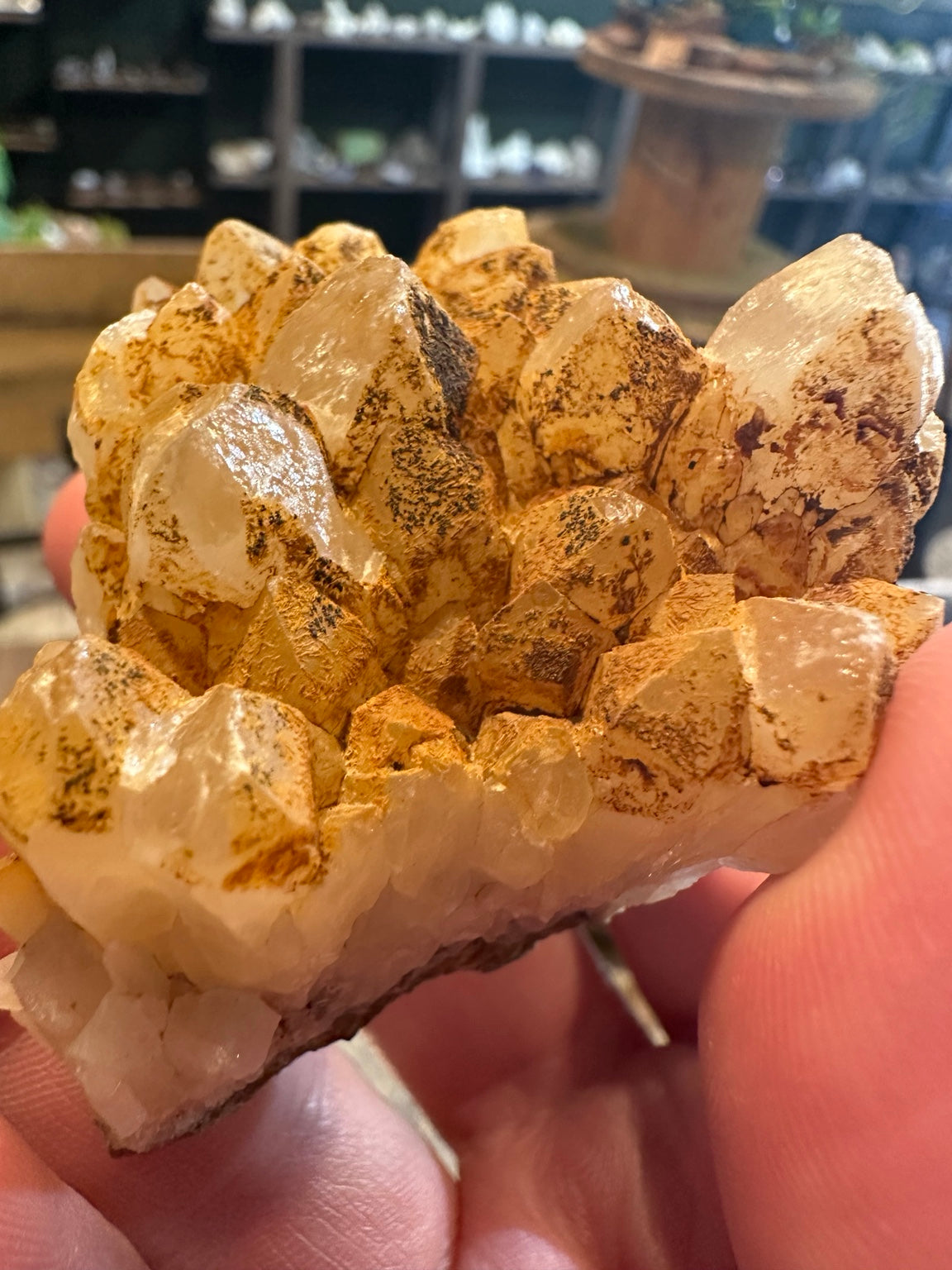 Comstock Lode quartz crystal cluster from Virginia City Nevada, 5.1 oz, crystal detail