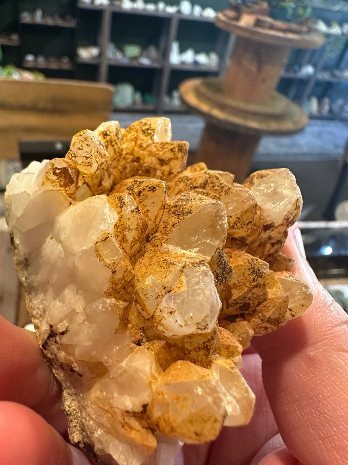 Comstock Lode quartz crystal cluster from Virginia City Nevada, 5.1 oz, side view