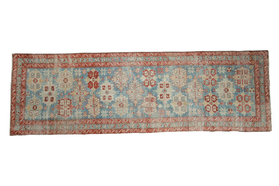 3.5x10.5 Antique Distressed Northwest Persian Rug Runner