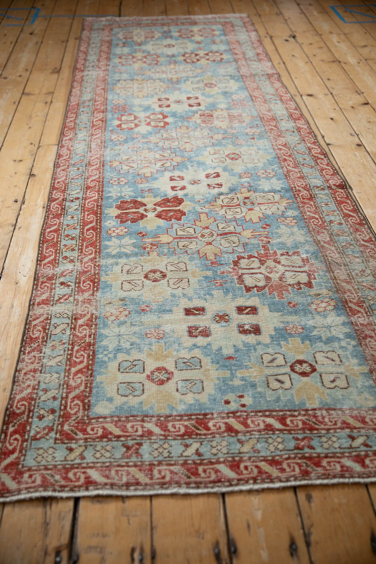 3.5x10.5 Antique Distressed Northwest Persian Rug Runner