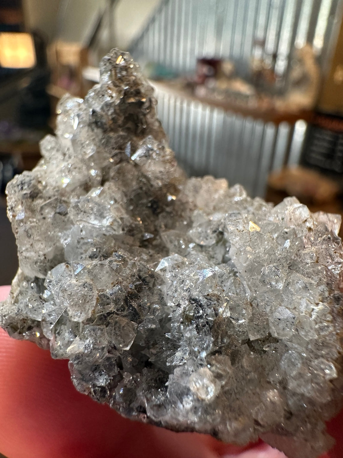 Galena on matrix with clear druzy crystal coverage from the Western U.S. — view 2