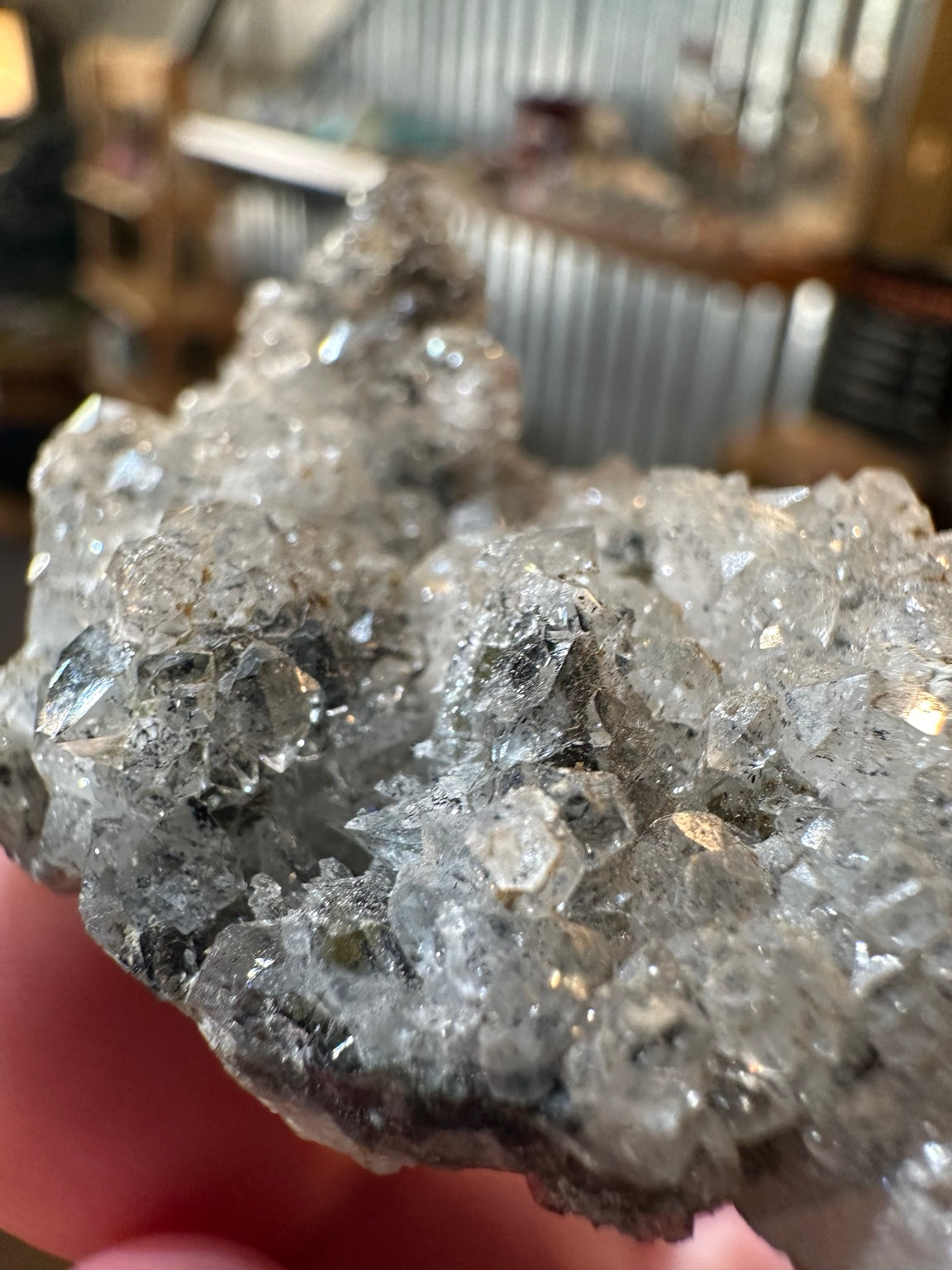 Galena on matrix with clear druzy crystal coverage from the Western U.S. — view 3